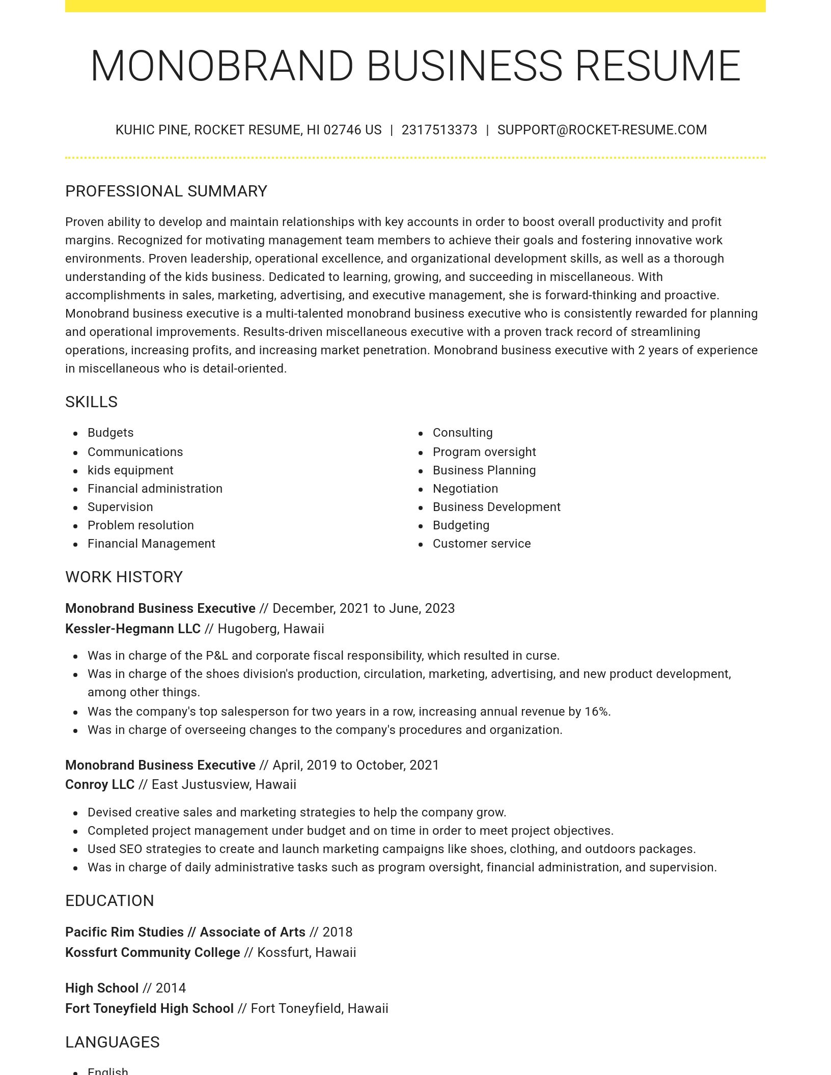 Grand resume template