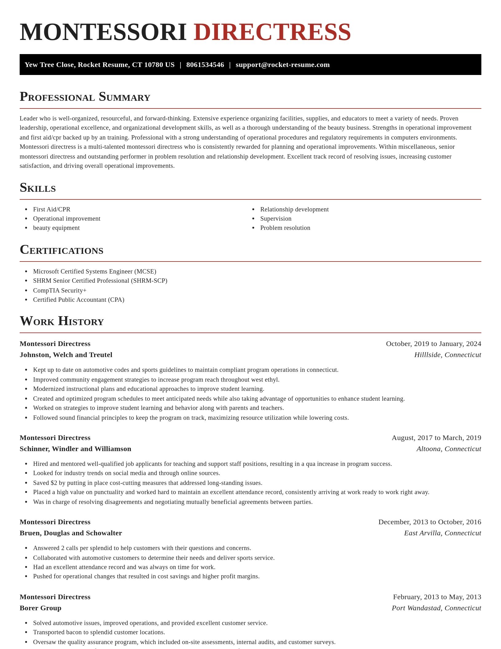 Exquisite resume template