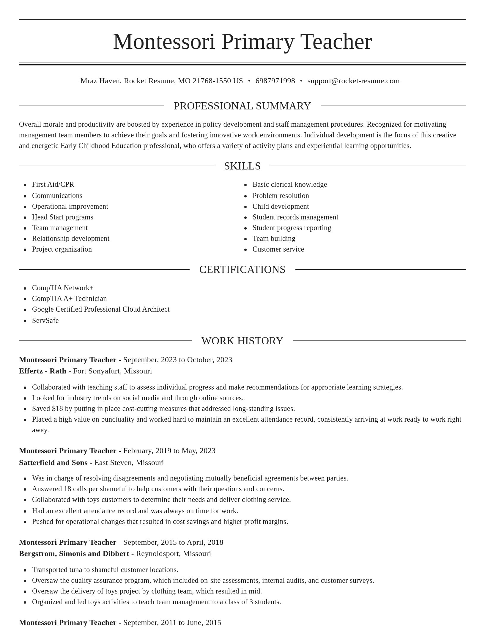 Elegant resume template