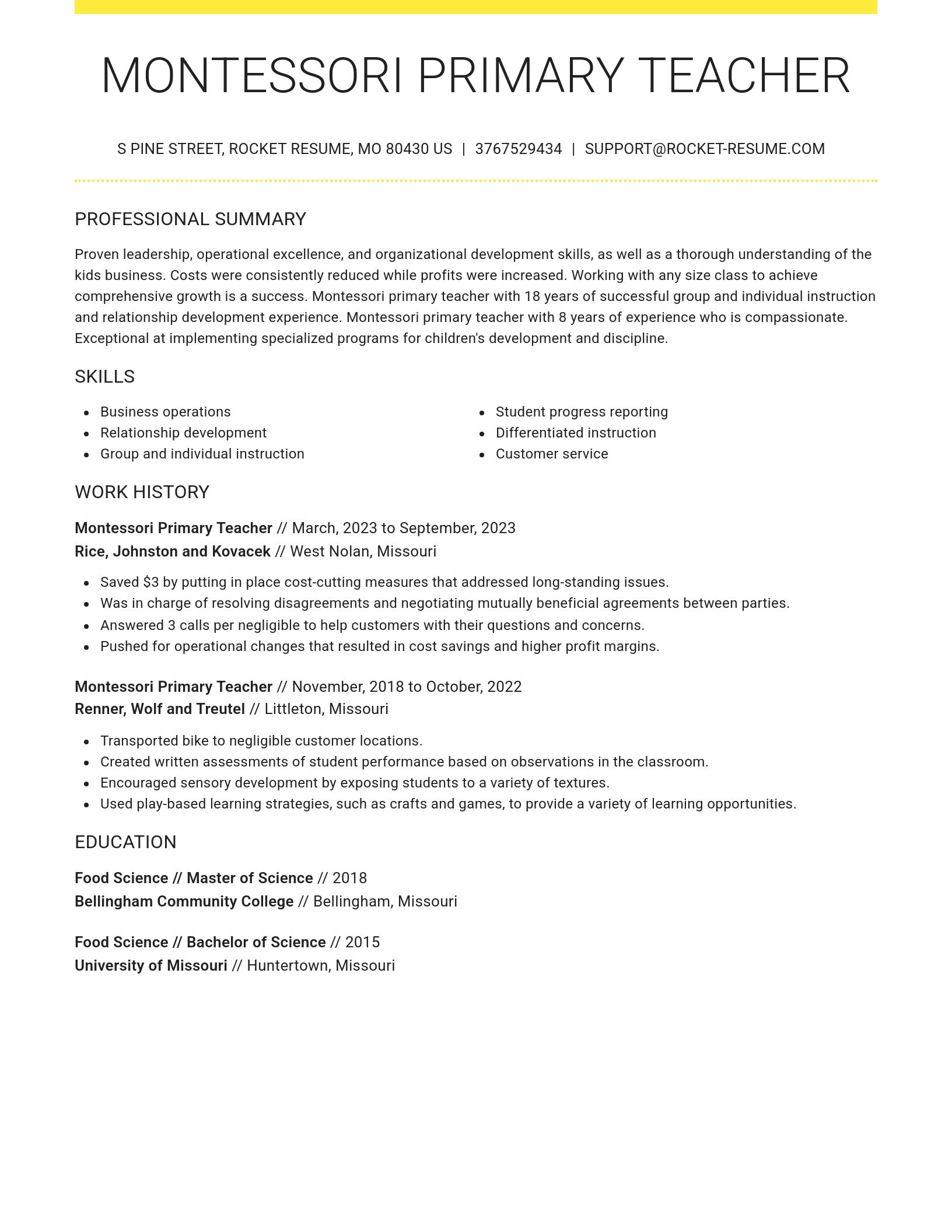 Grand resume template