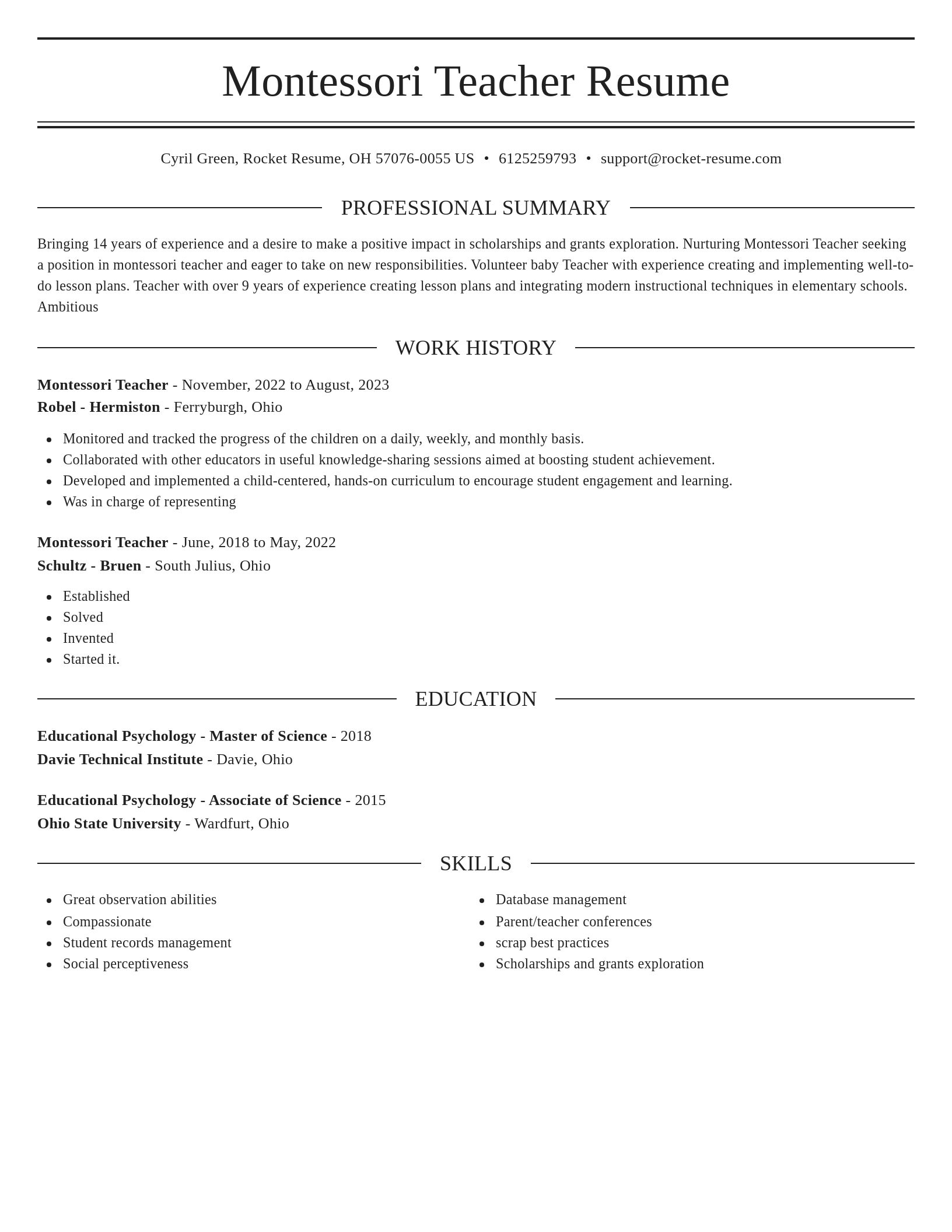 Elegant resume template