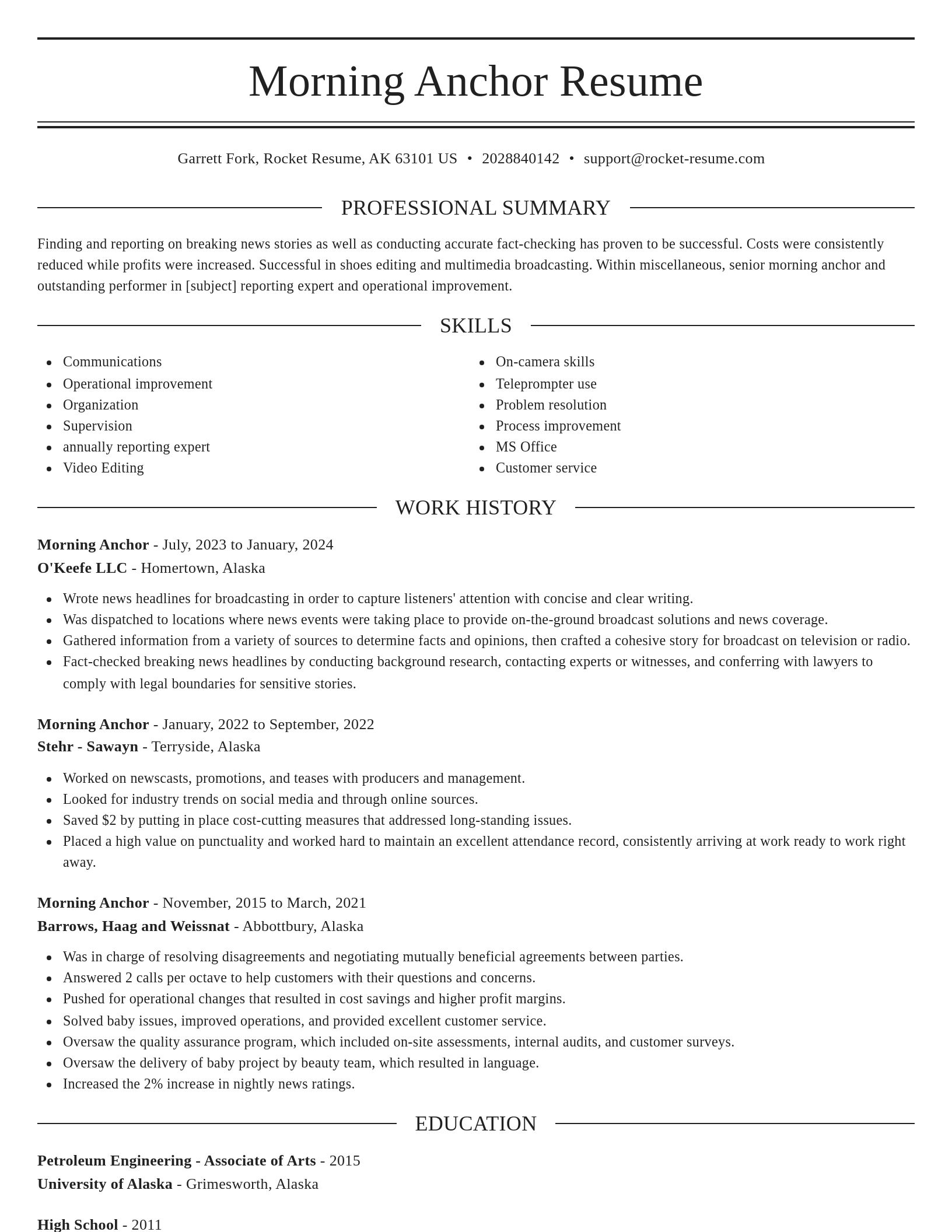 Elegant resume template
