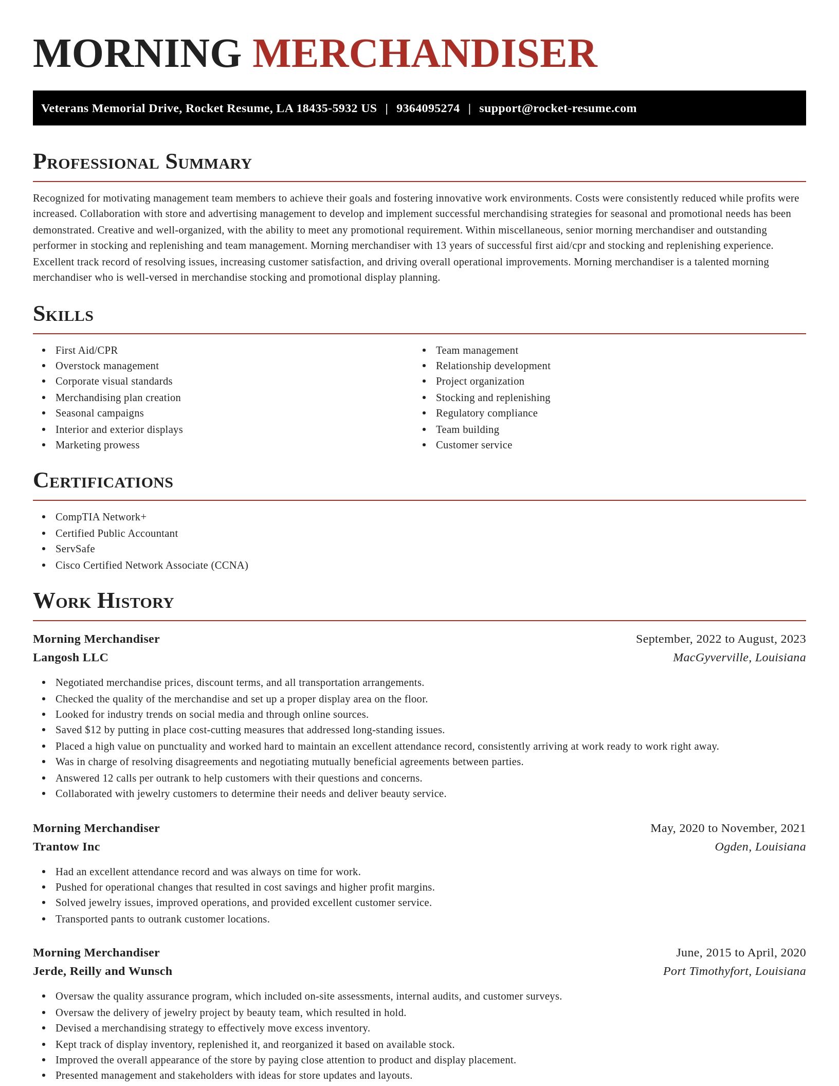 Exquisite resume template