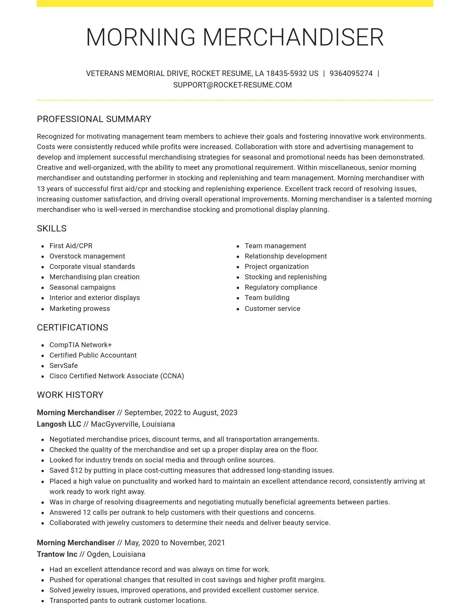 Grand resume template