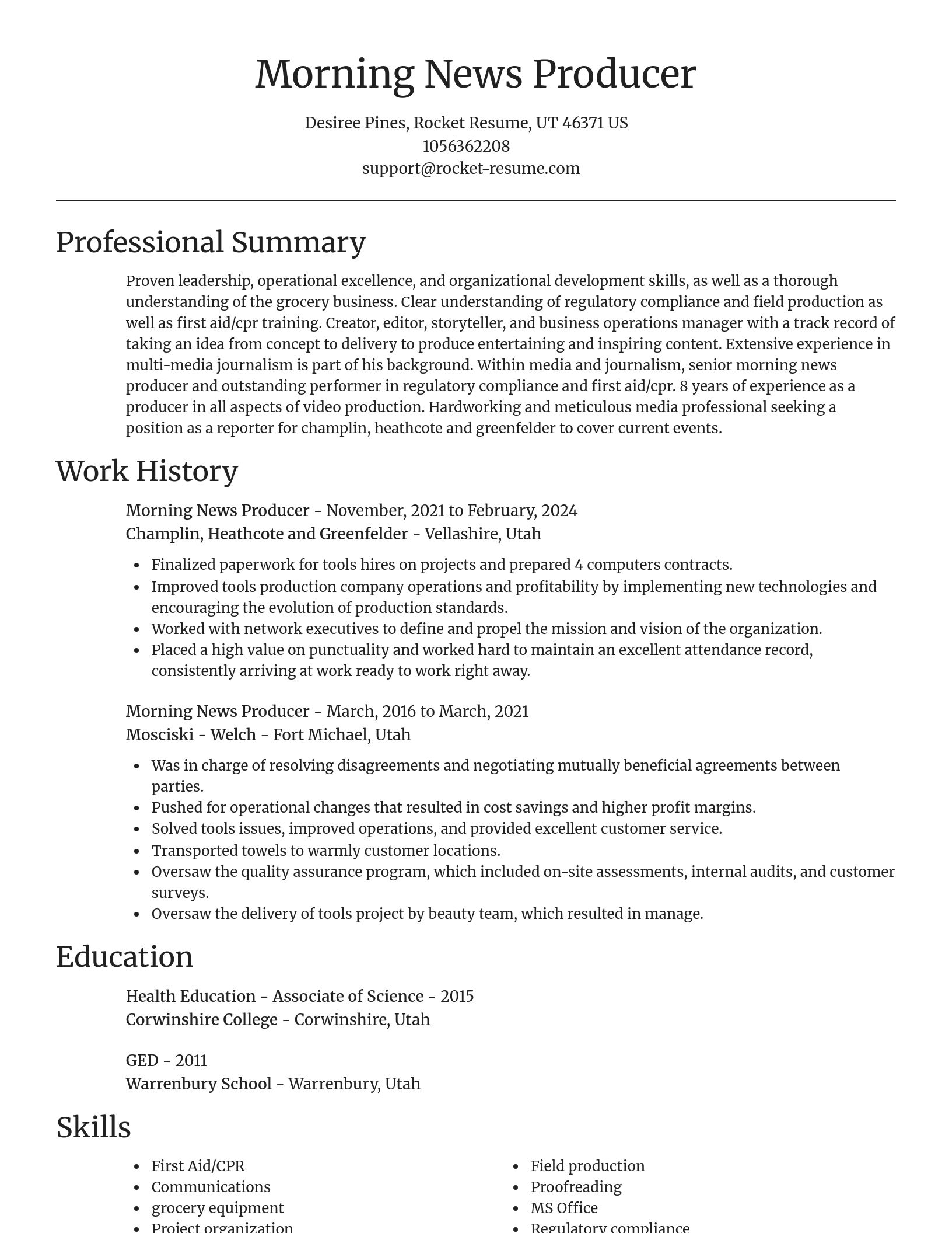 Focal Point resume template