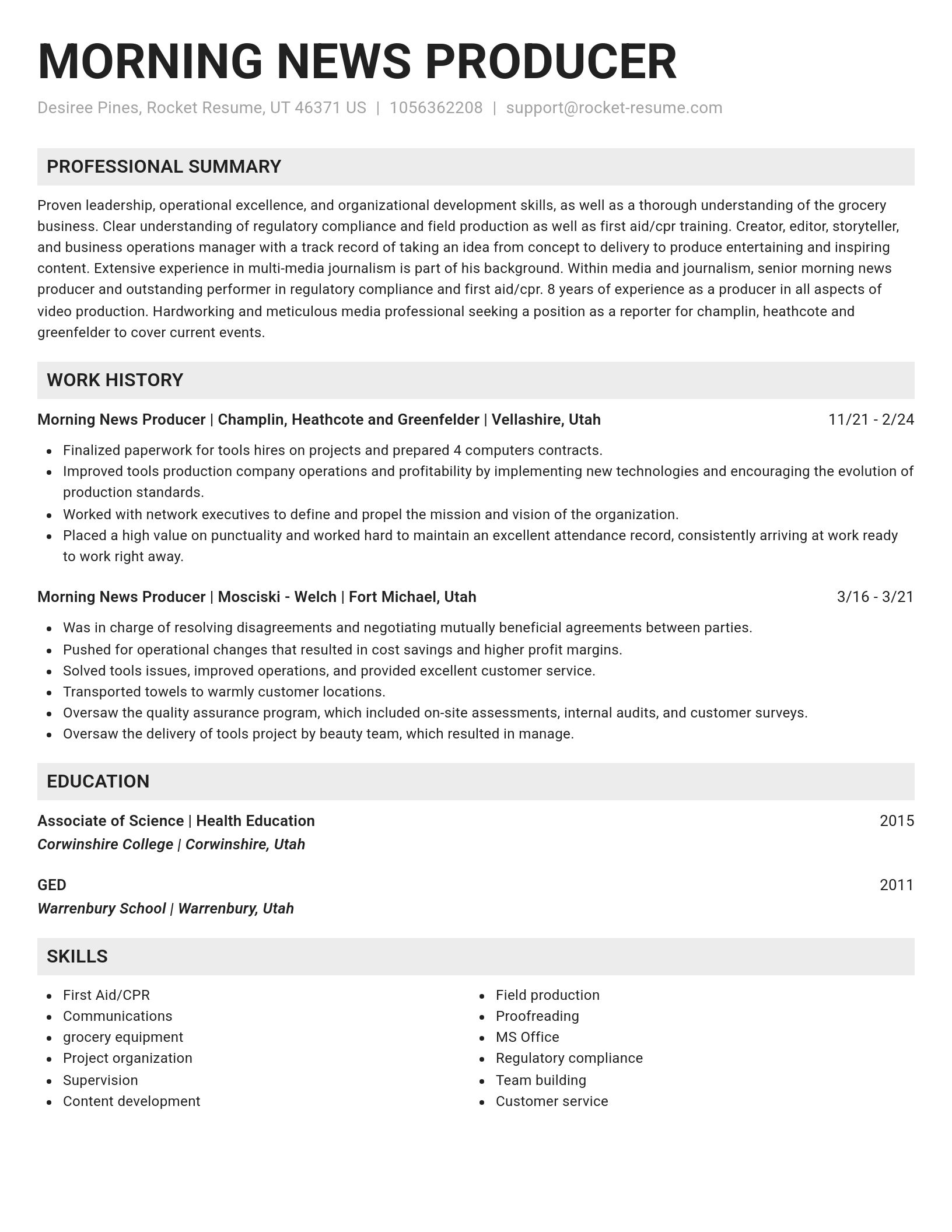 Genius resume template
