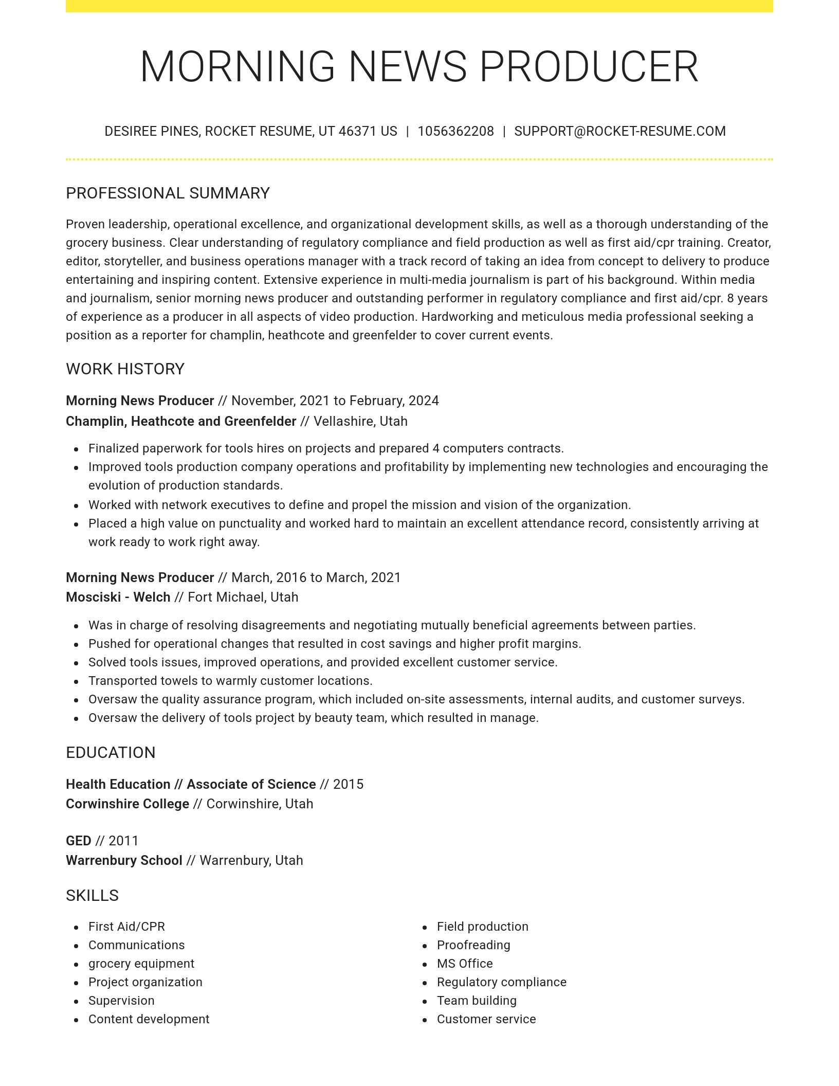 Grand resume template