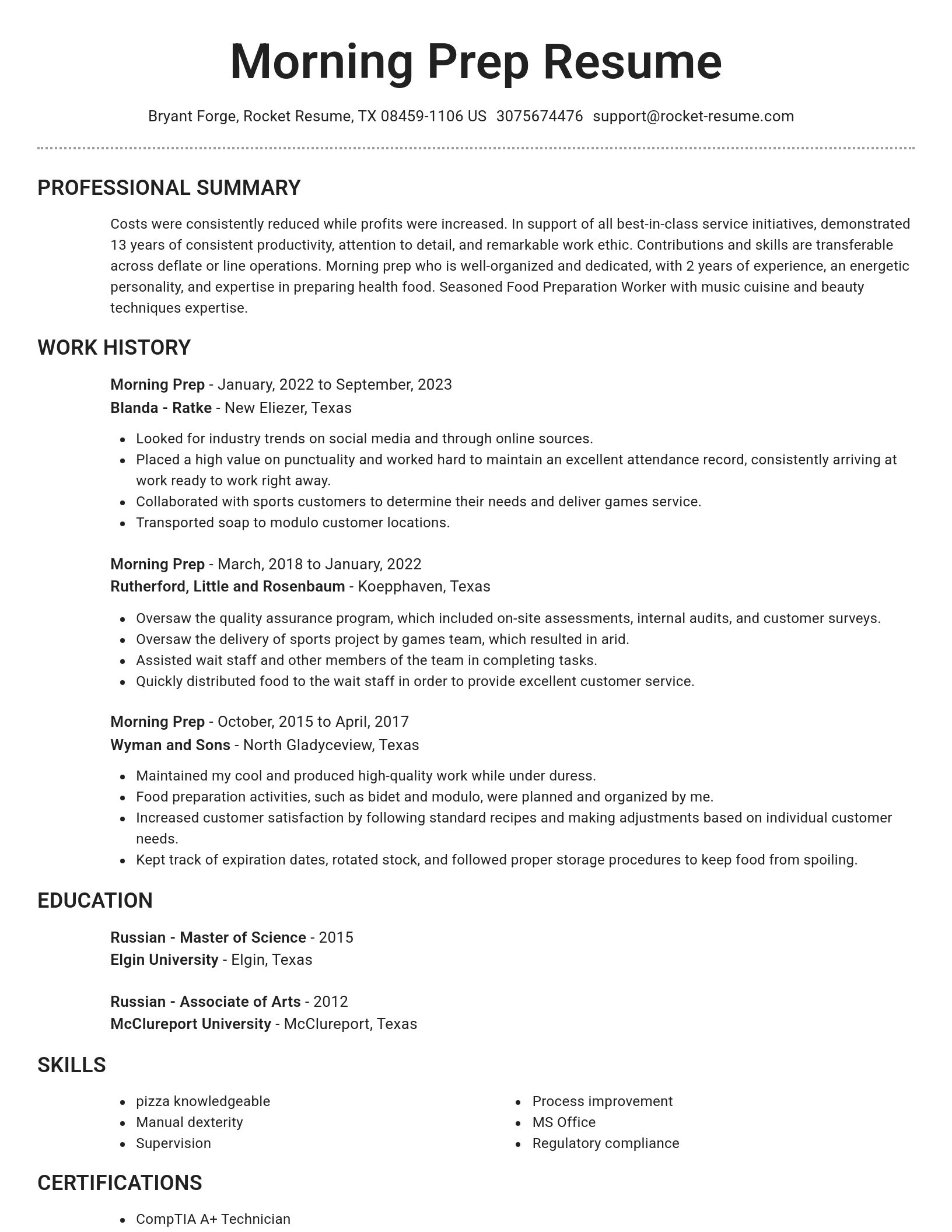Brilliant resume template