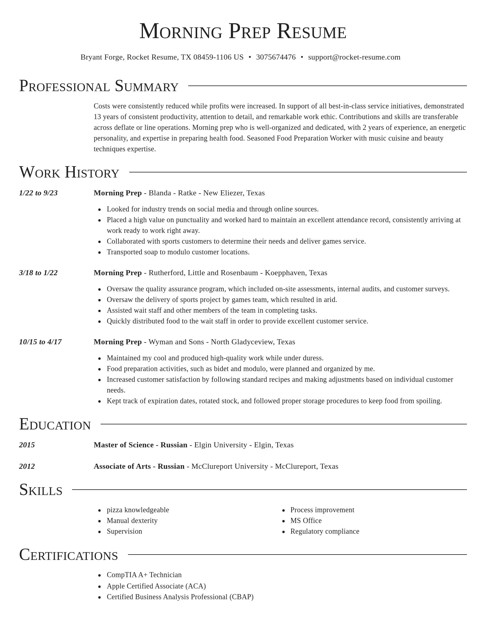 Director resume template