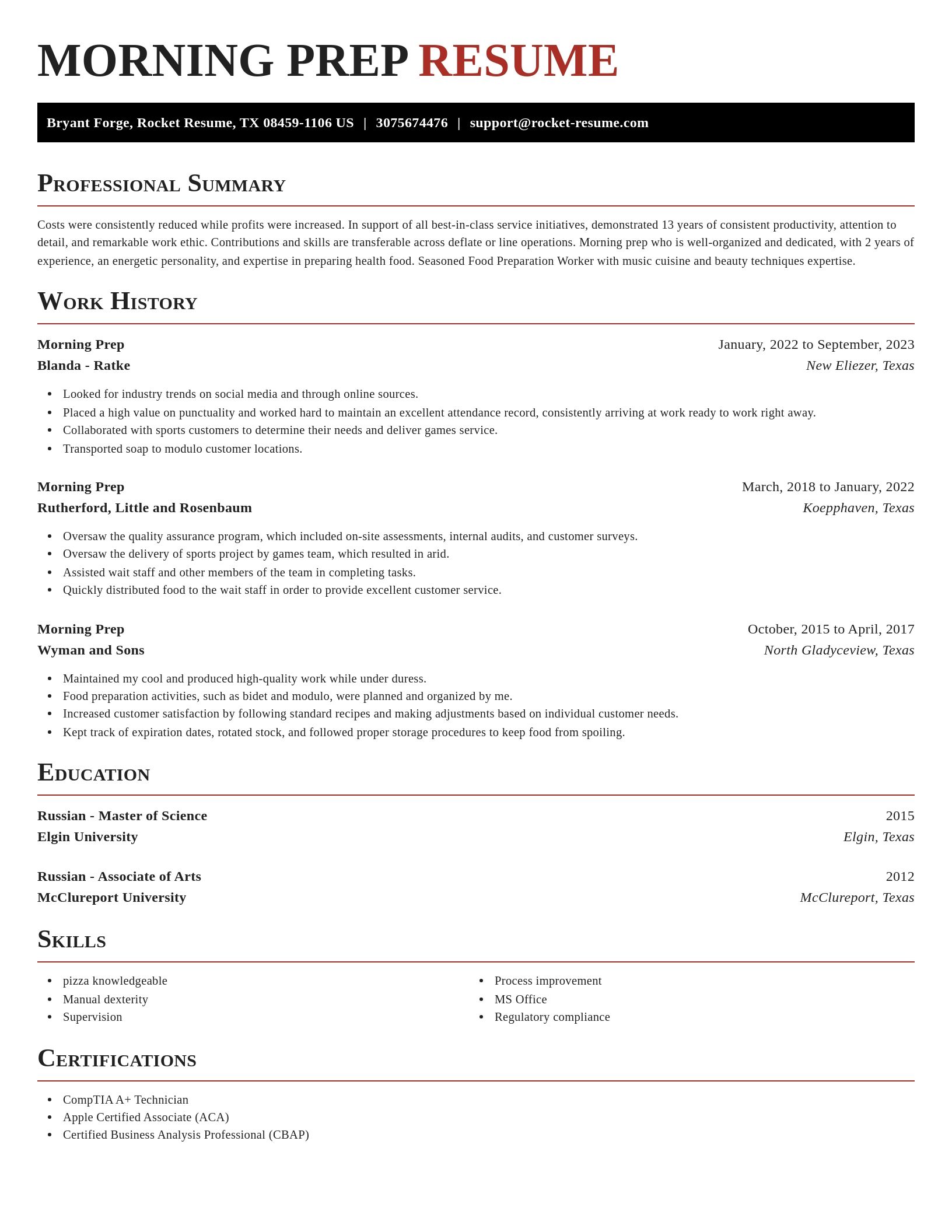 Exquisite resume template