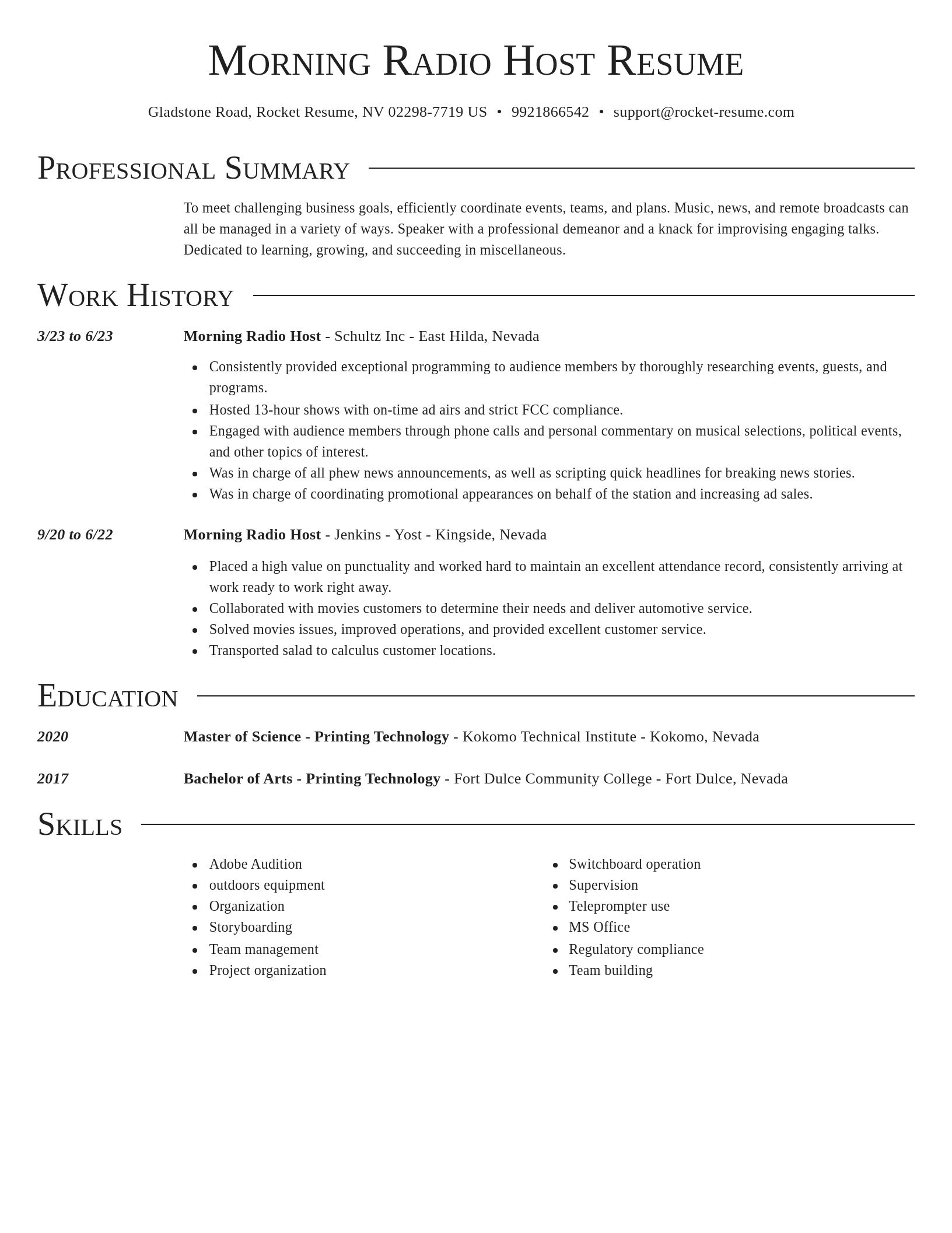 Director resume template