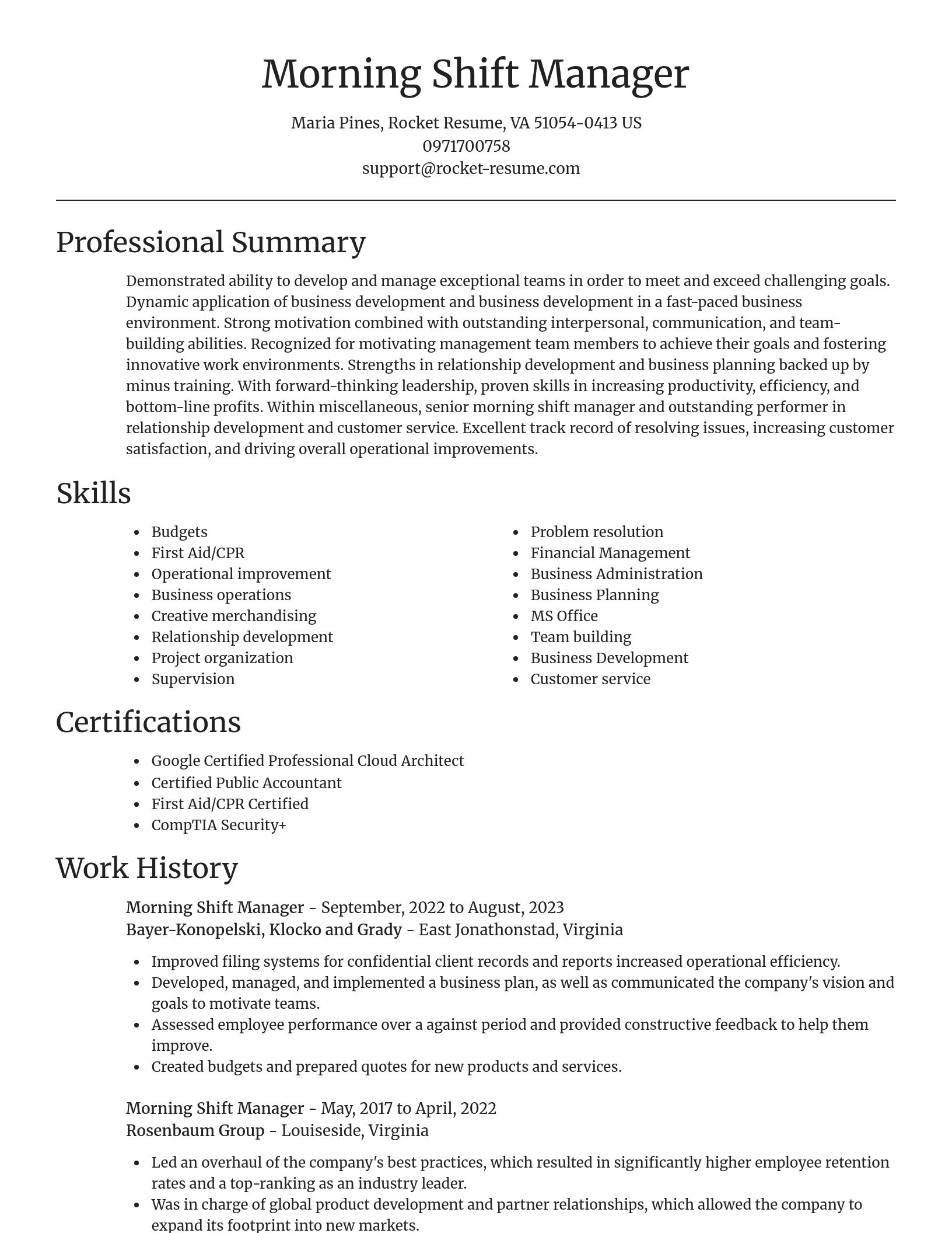 Focal Point resume template