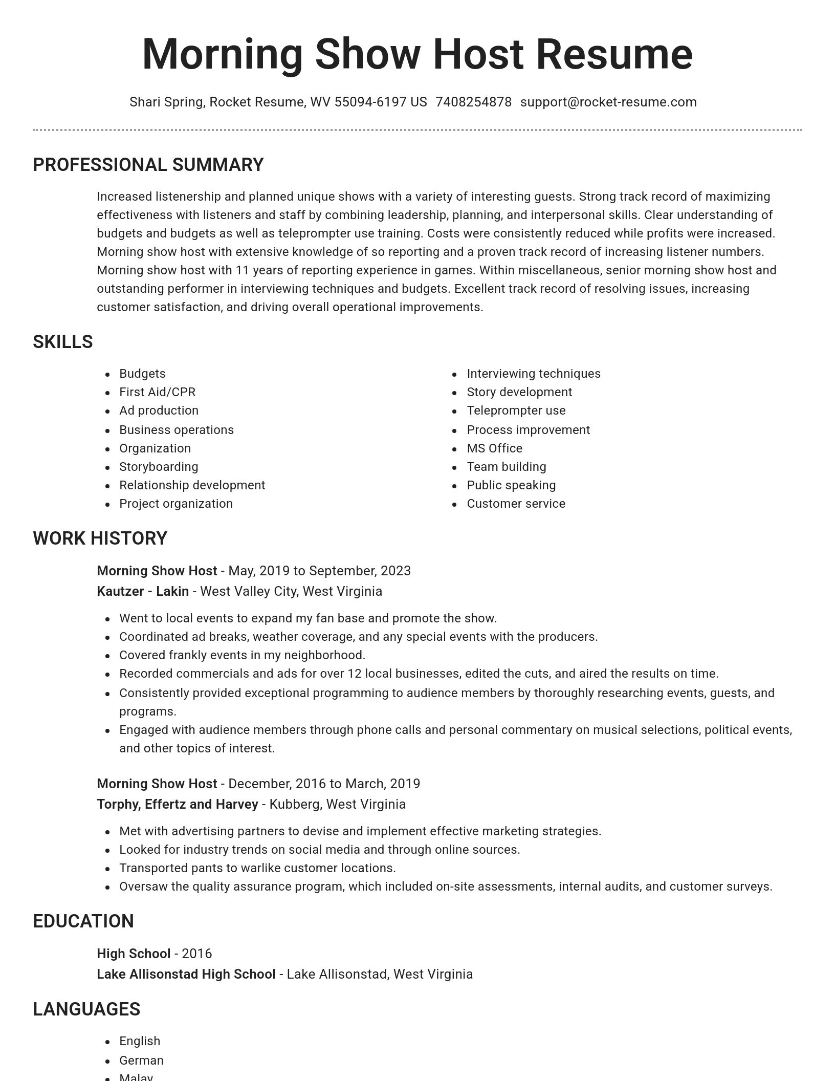Brilliant resume template