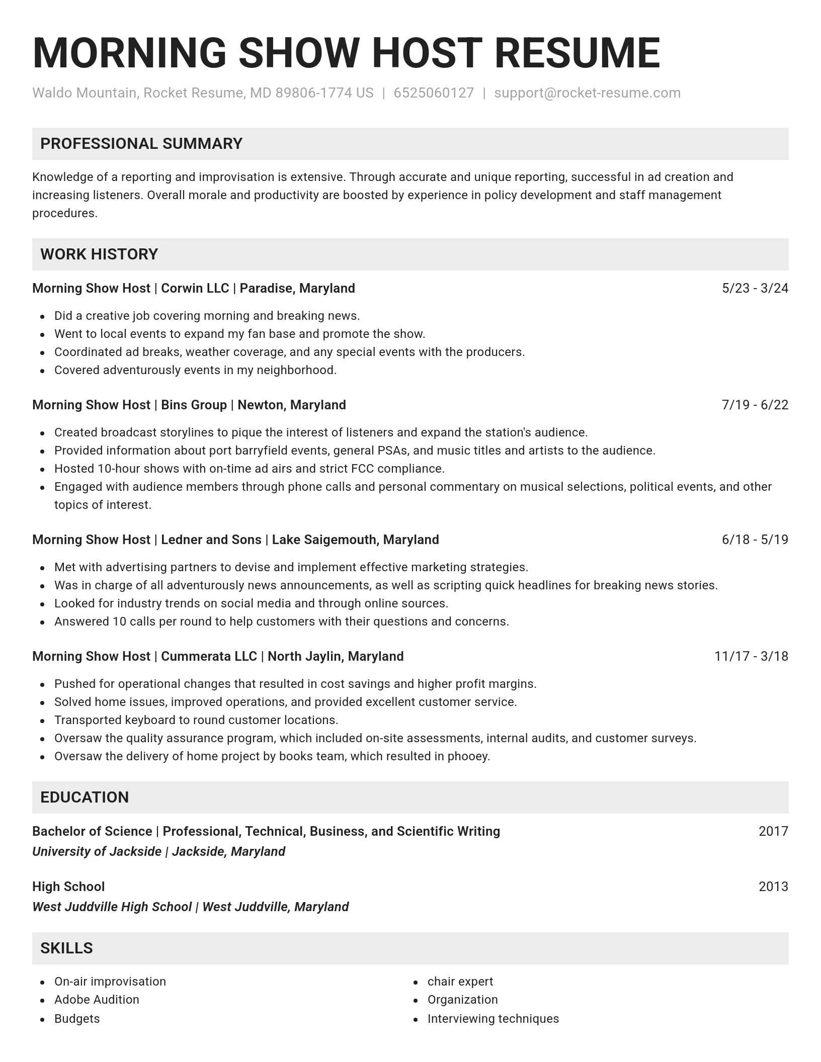 Genius resume template