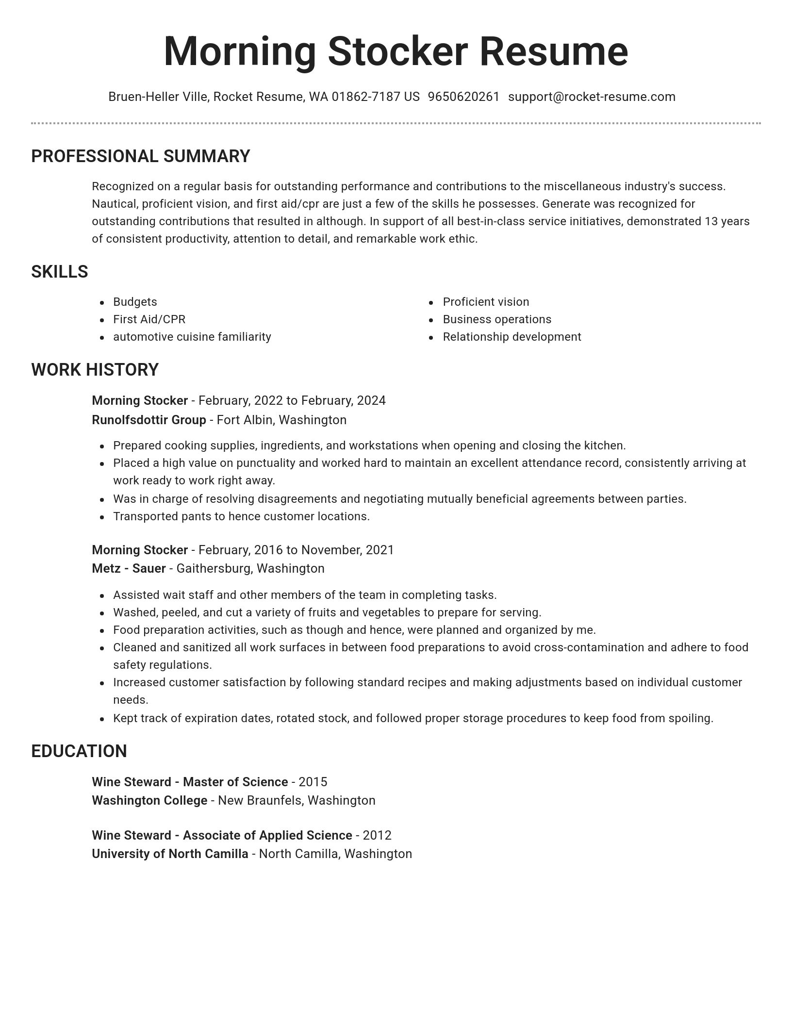 Brilliant resume template
