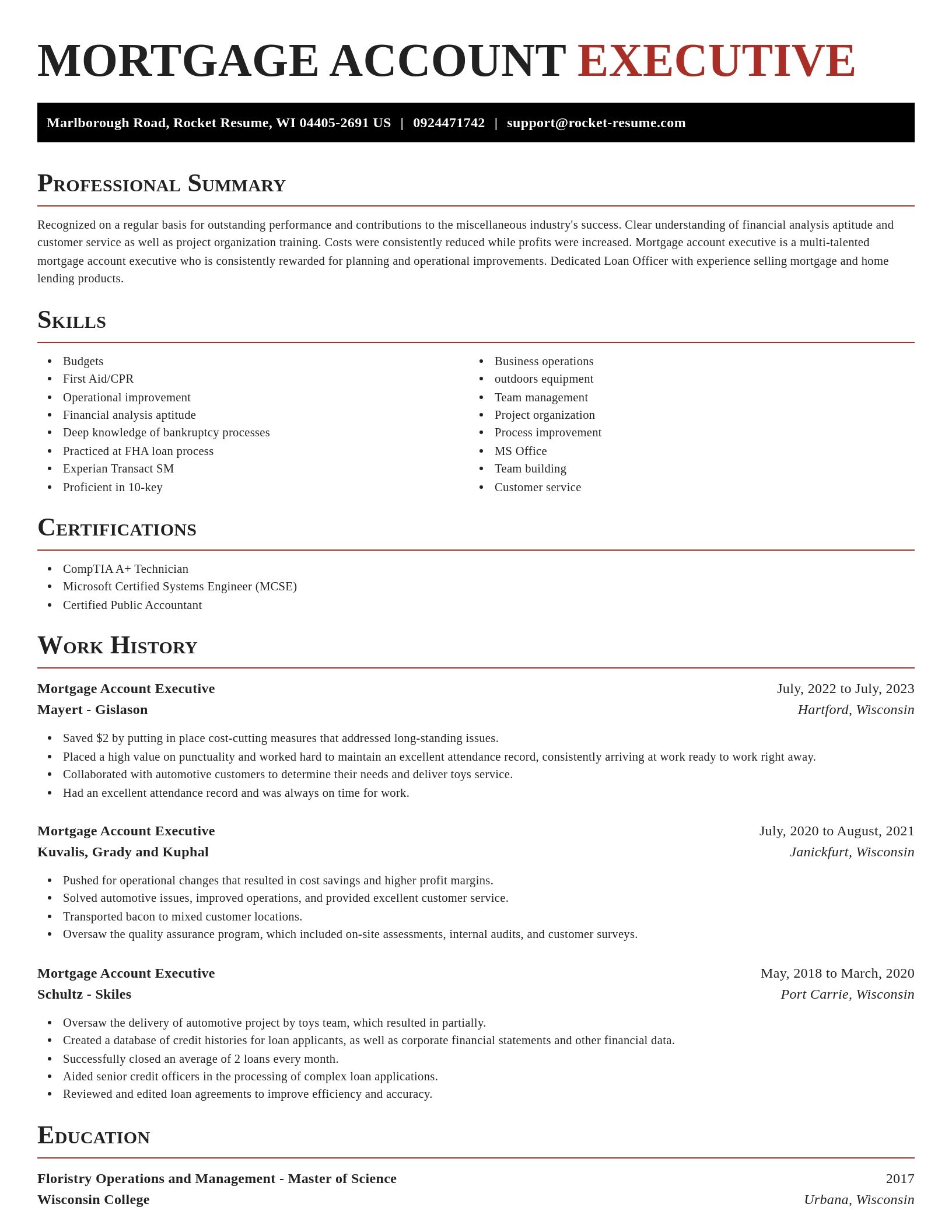 Exquisite resume template