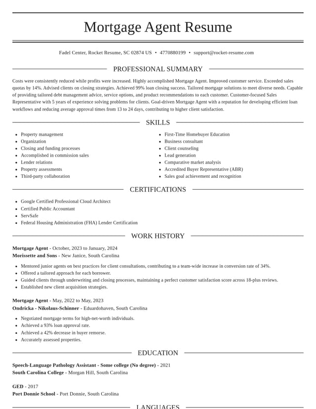Elegant resume template