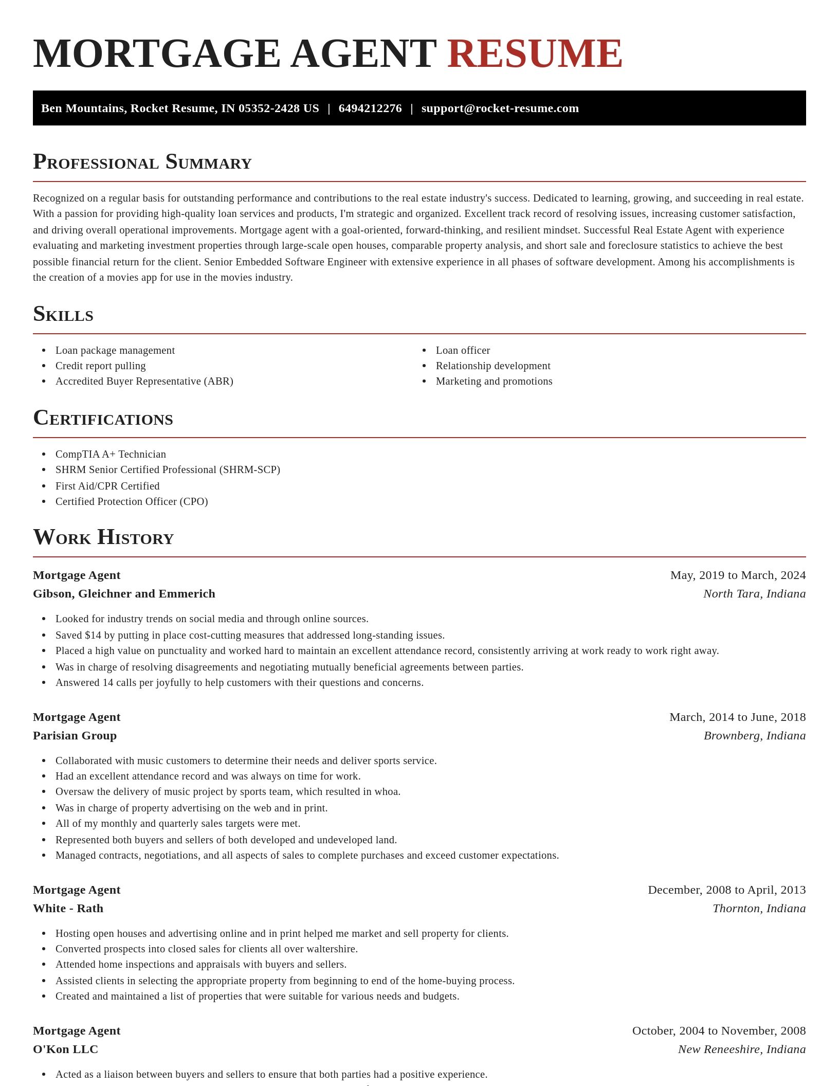 Exquisite resume template