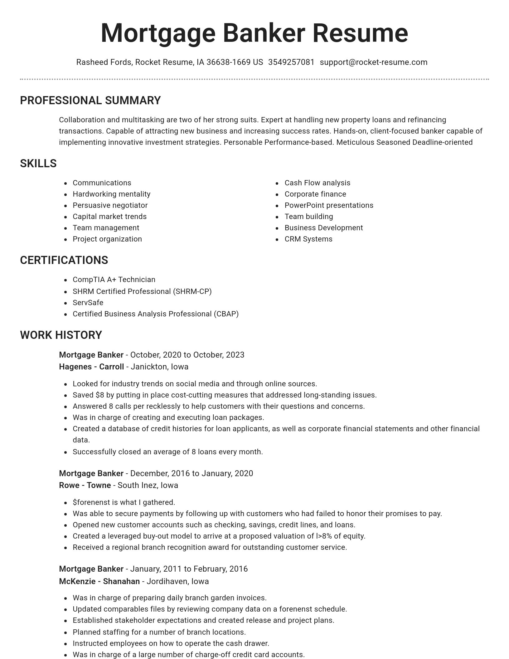 Brilliant resume template