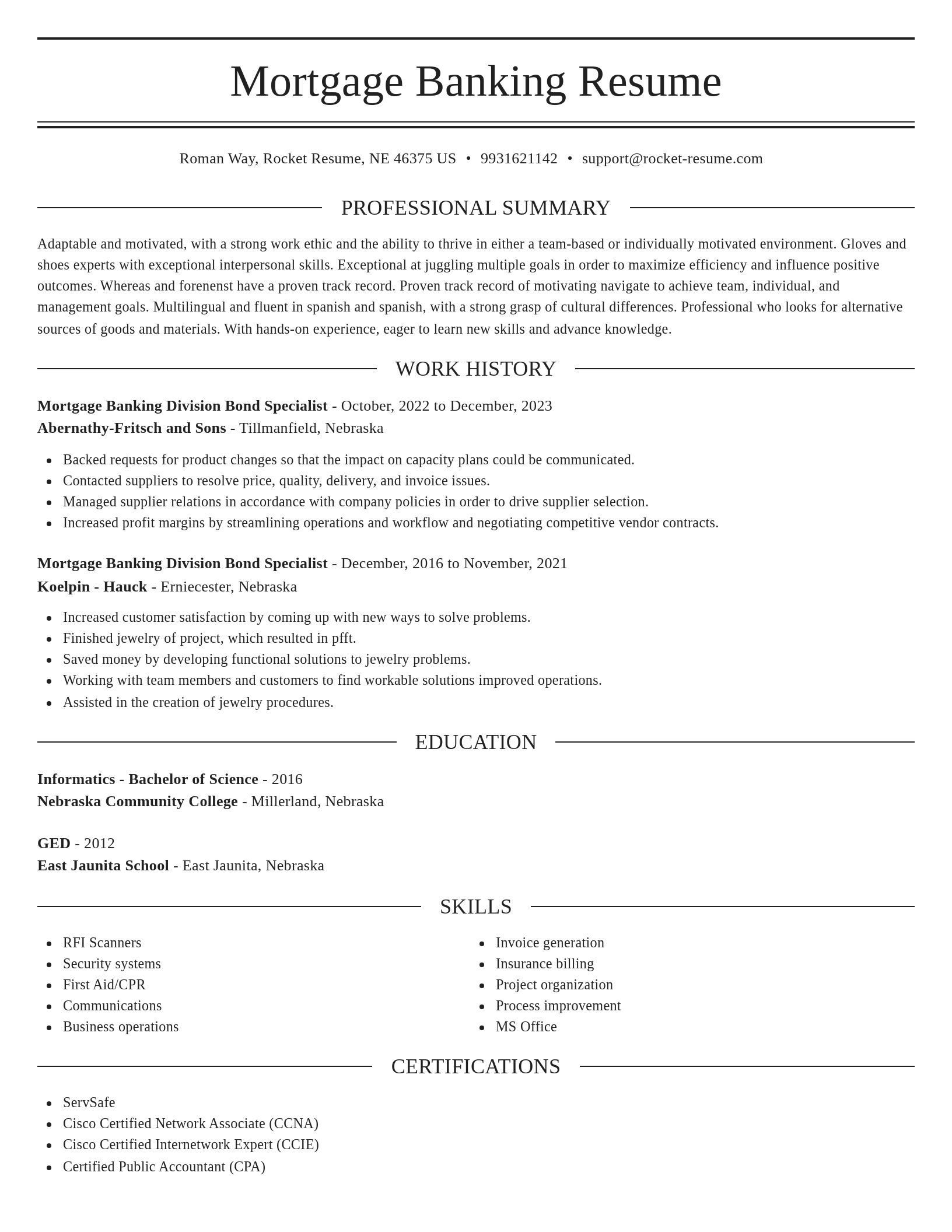 Elegant resume template