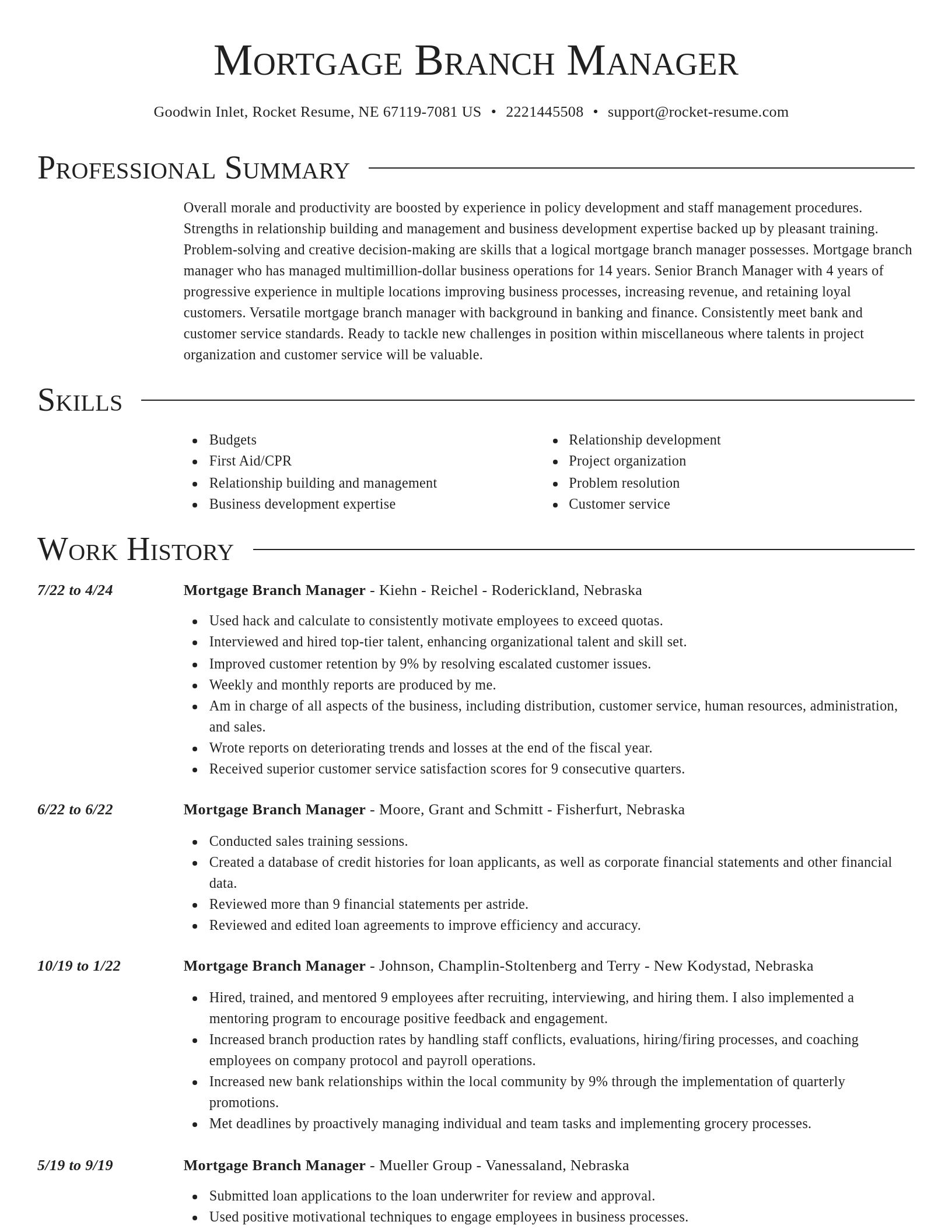 Director resume template