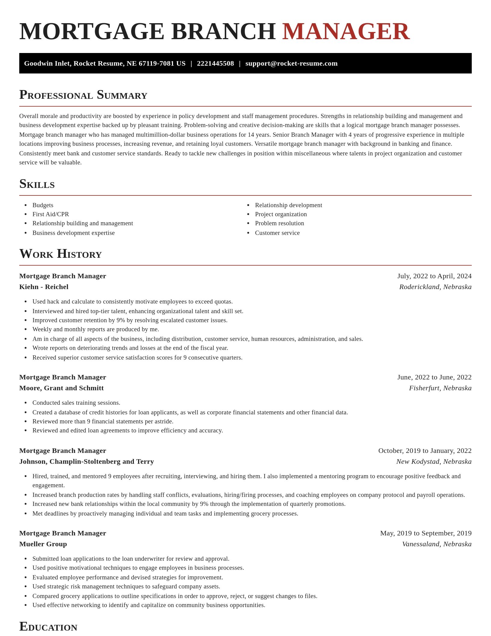 Exquisite resume template