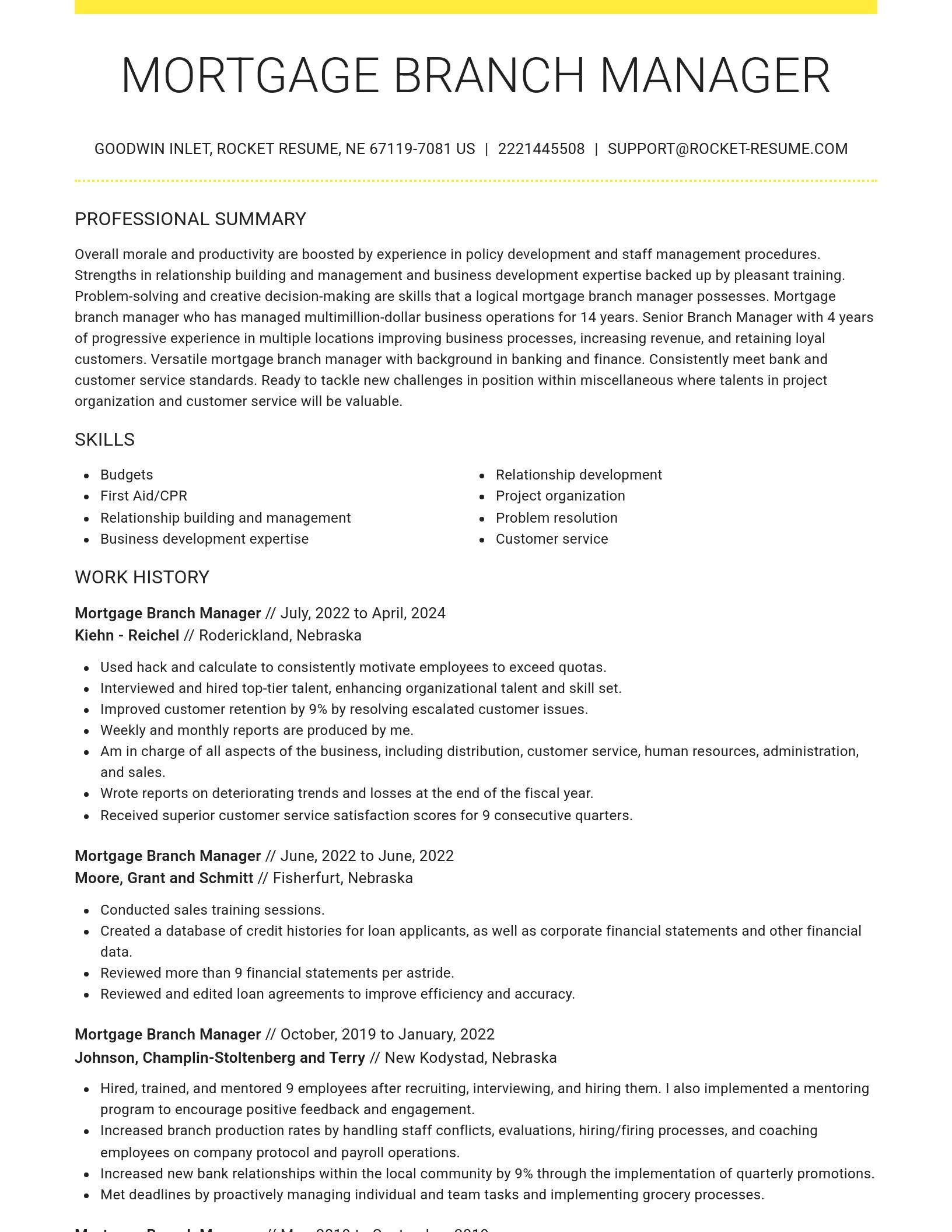 Grand resume template