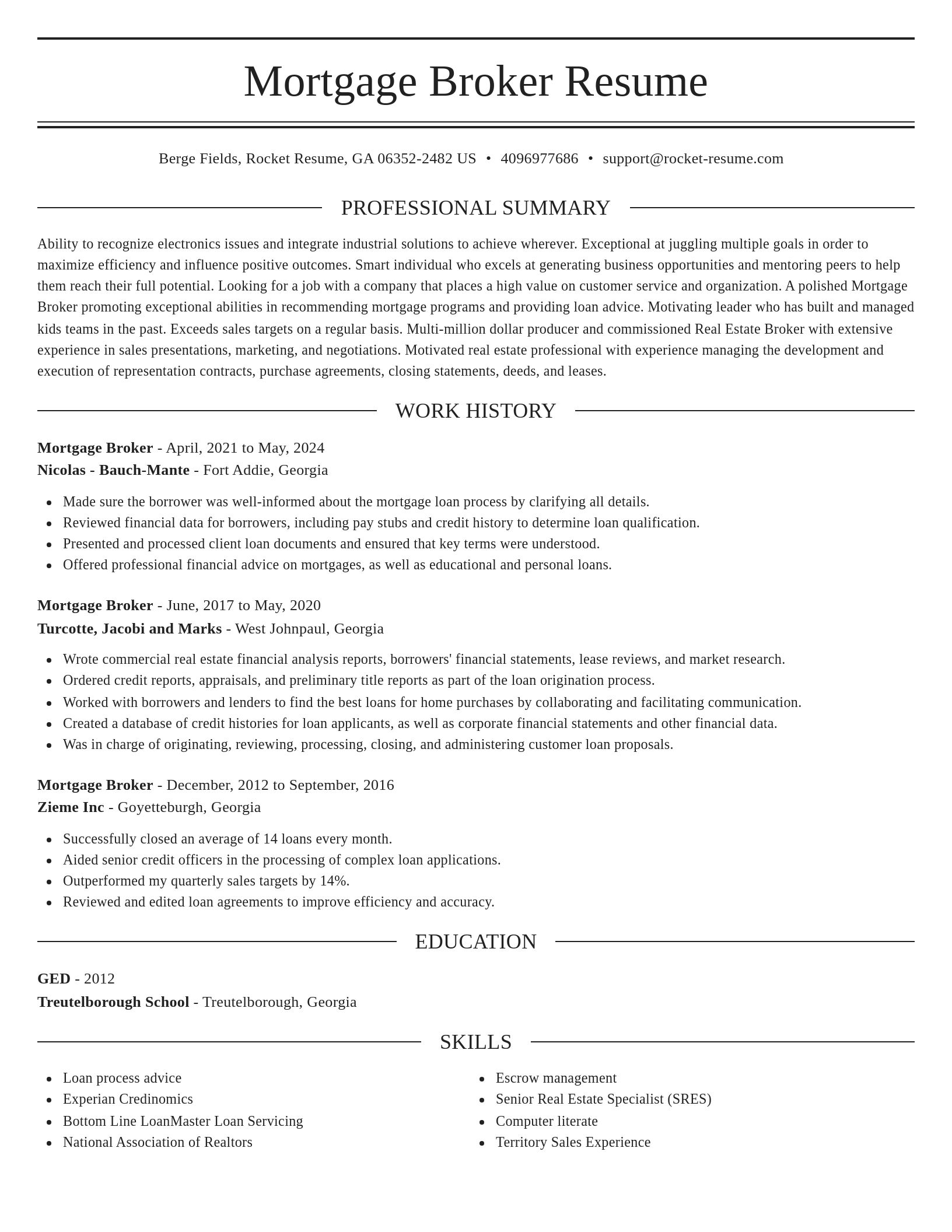 Elegant resume template