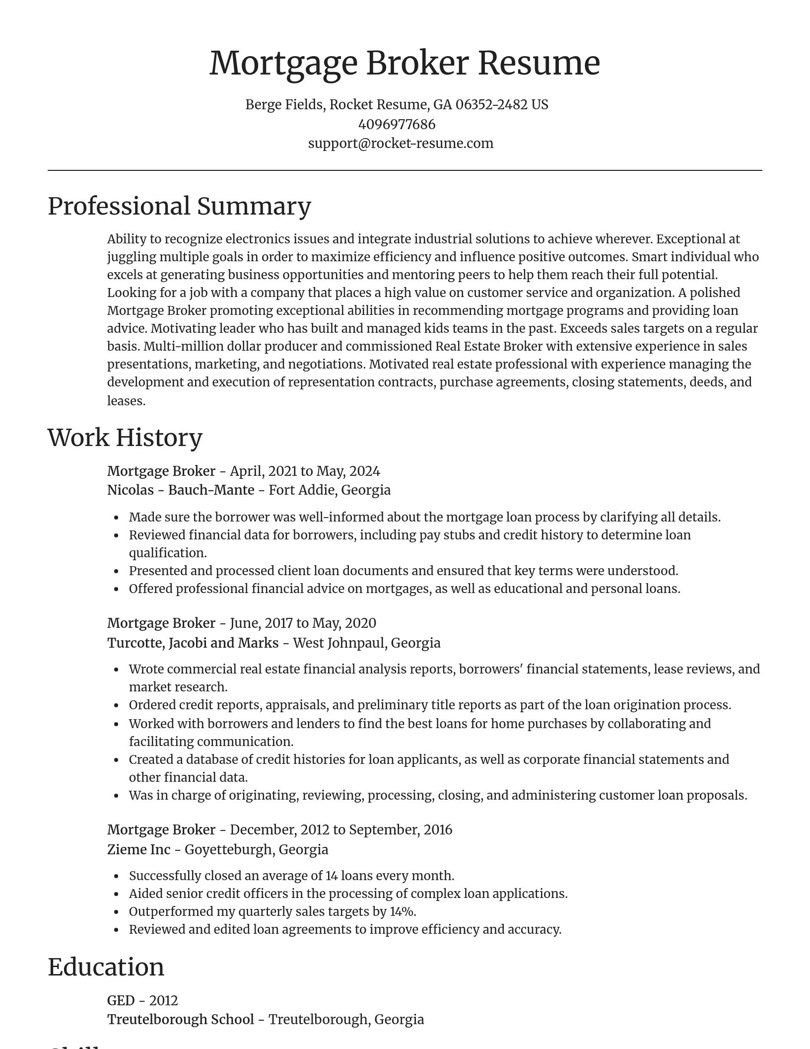 Focal Point resume template