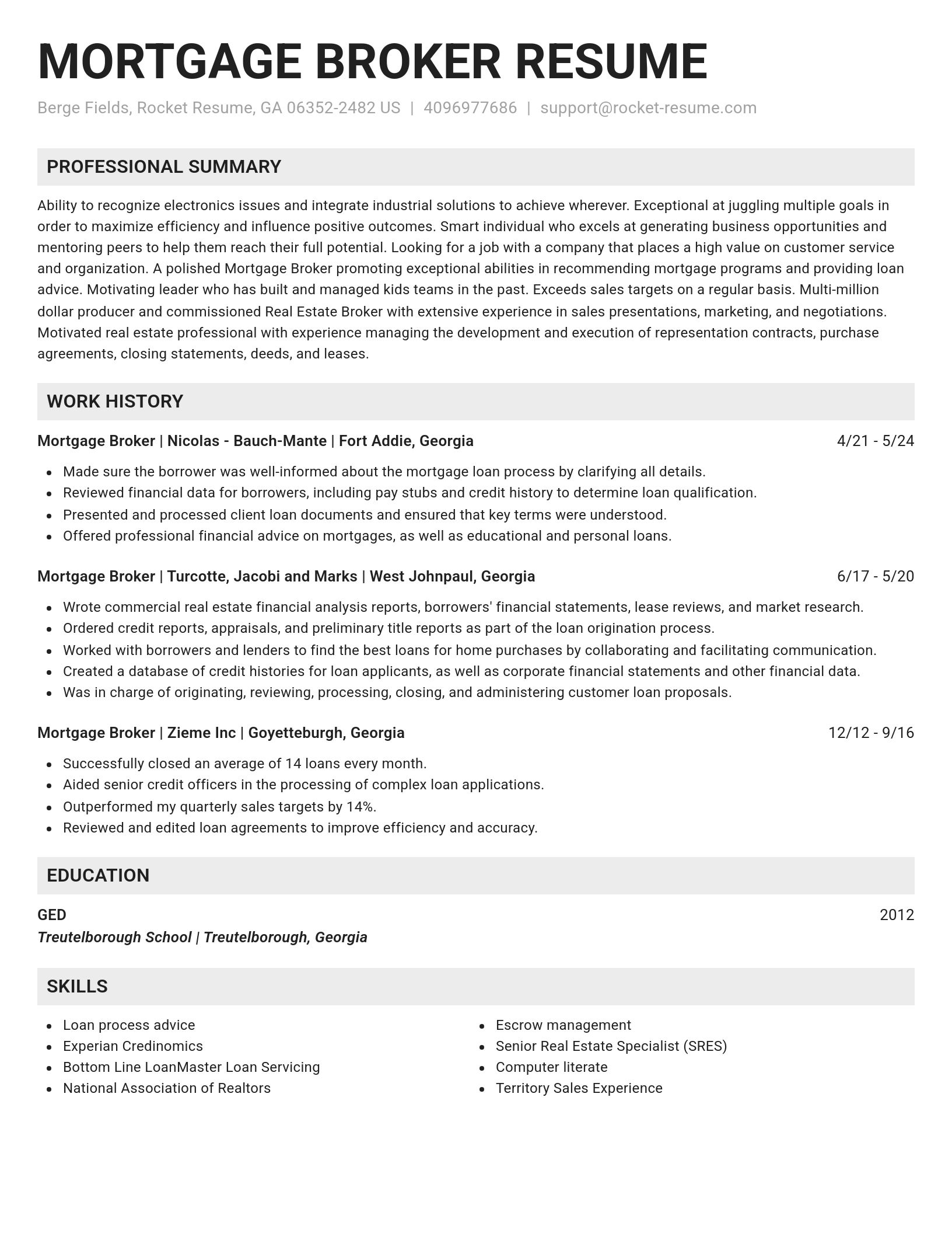 Genius resume template