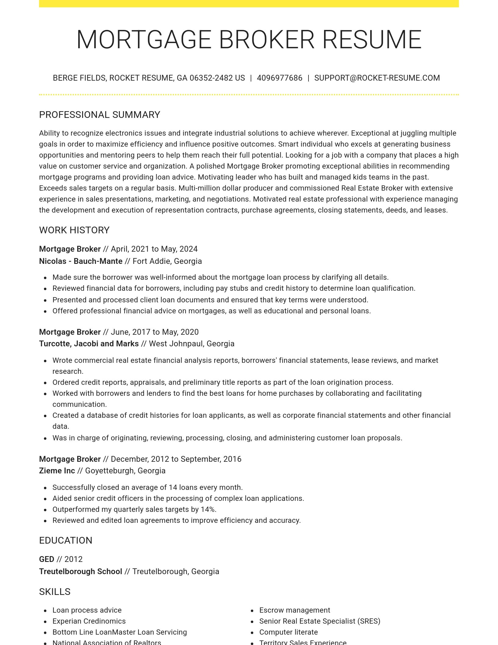 Grand resume template