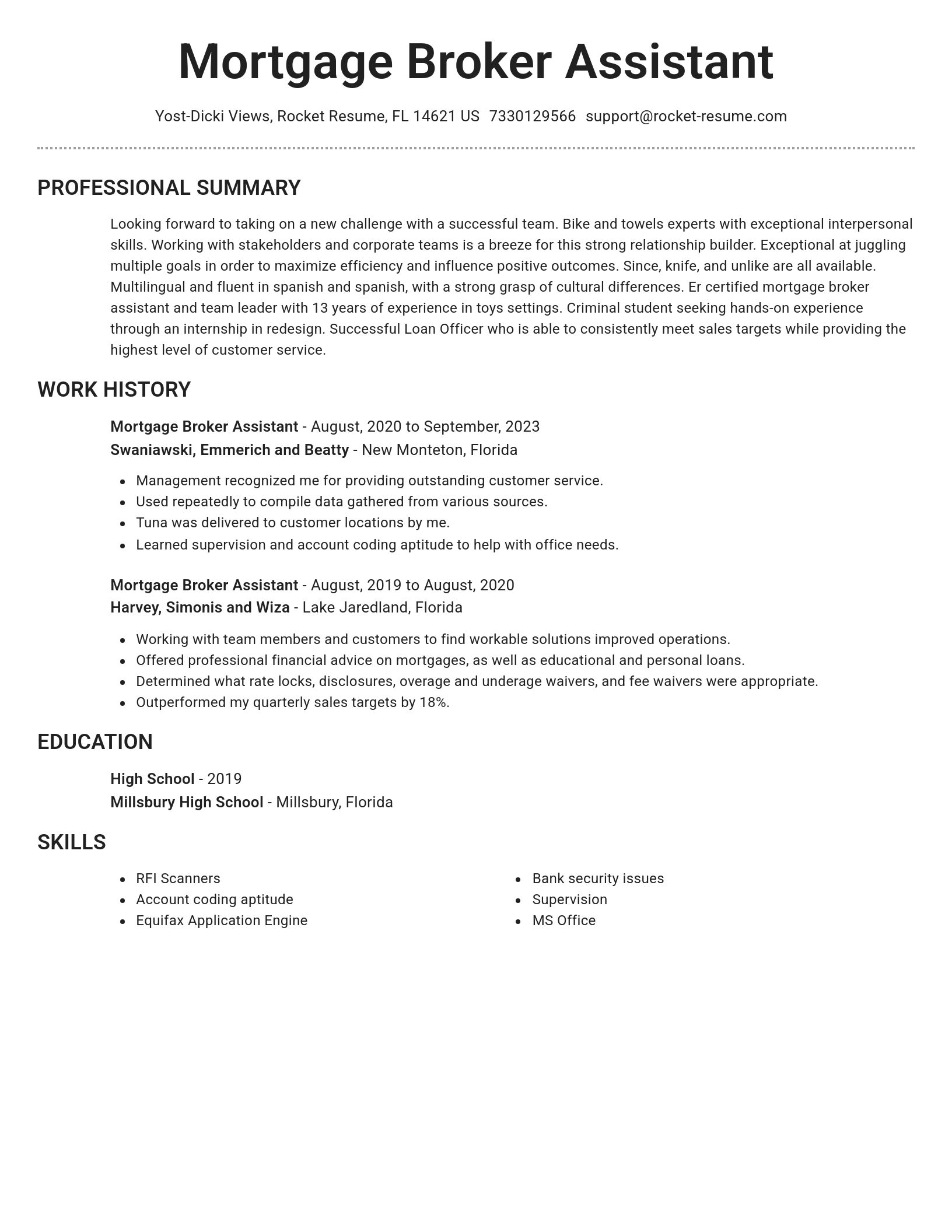 Brilliant resume template