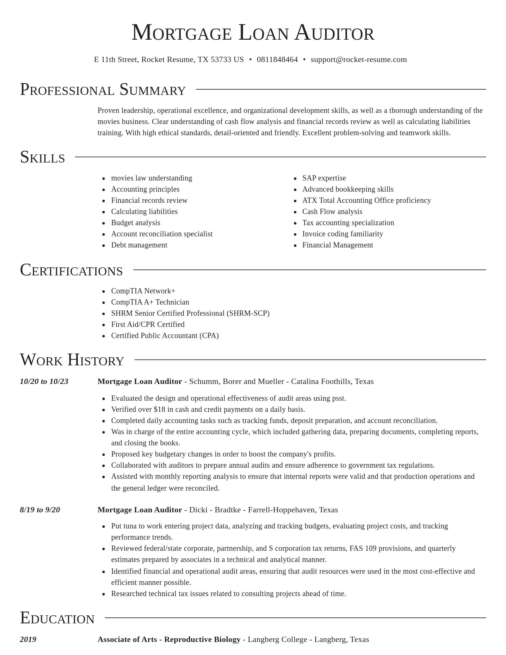 Director resume template
