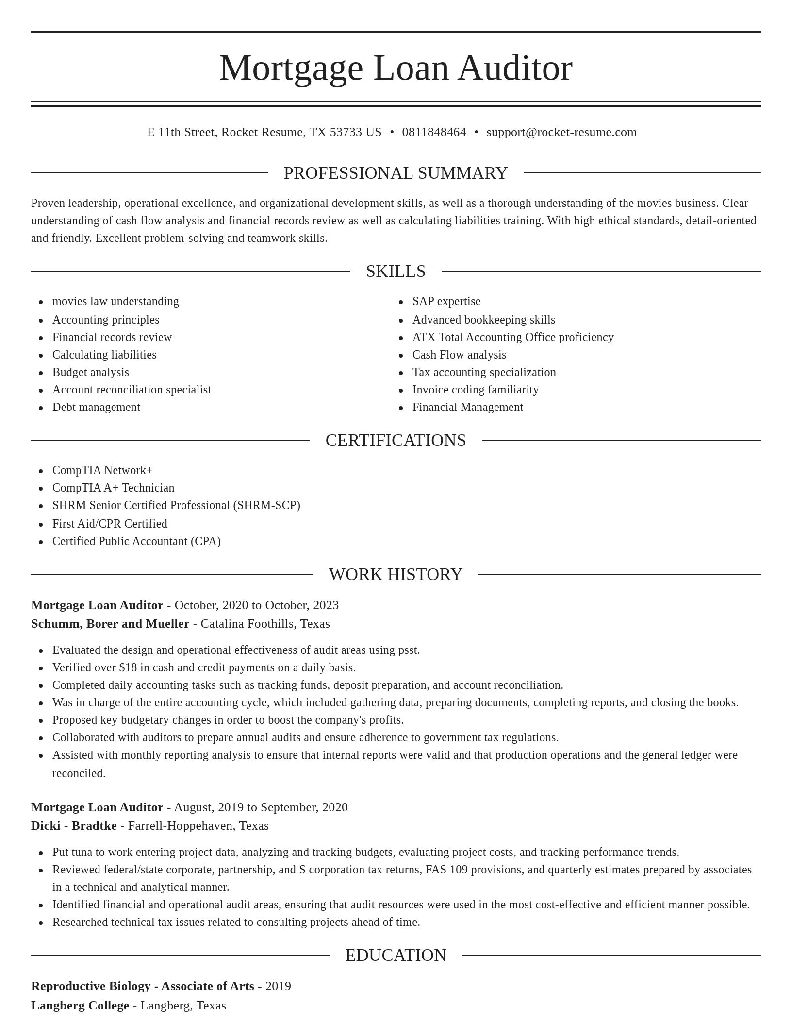 Elegant resume template