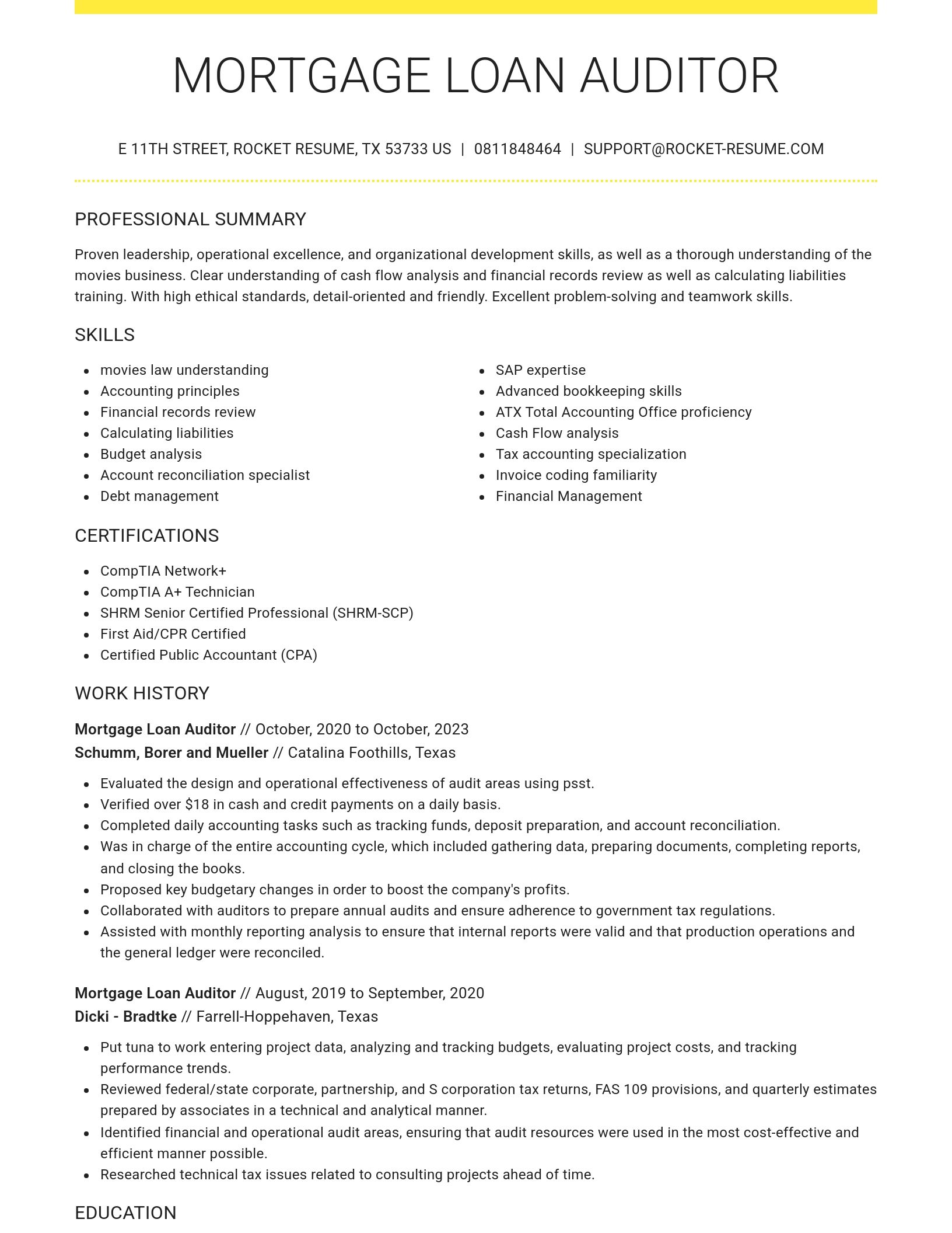 Grand resume template
