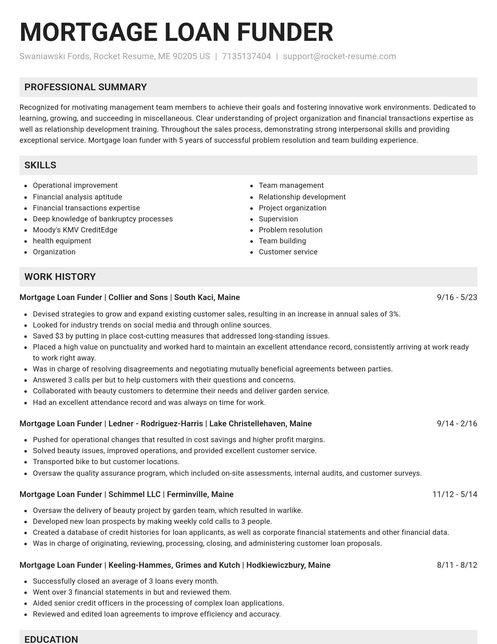 Genius resume template