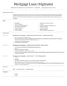 Mortgage Loan Originator resume template