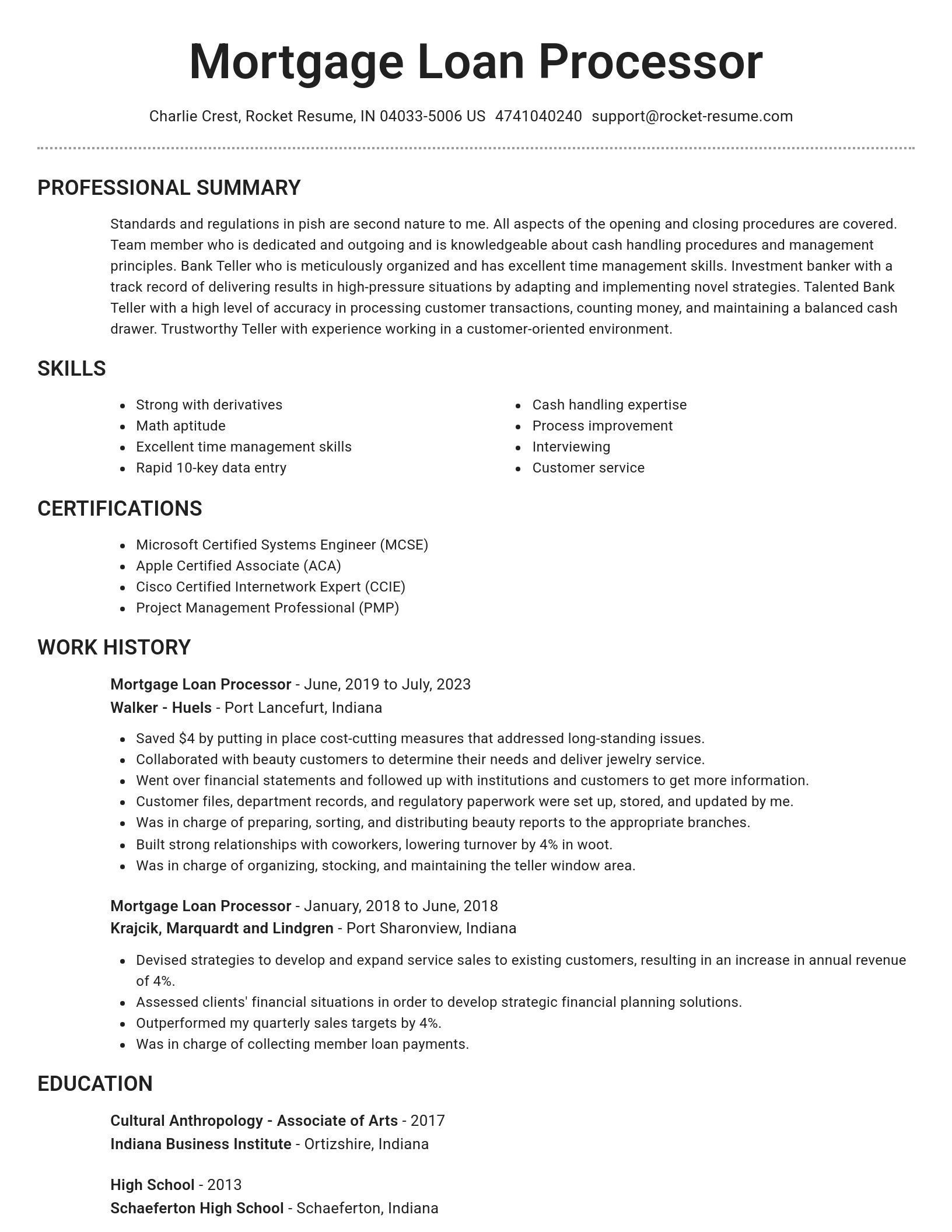 Brilliant resume template