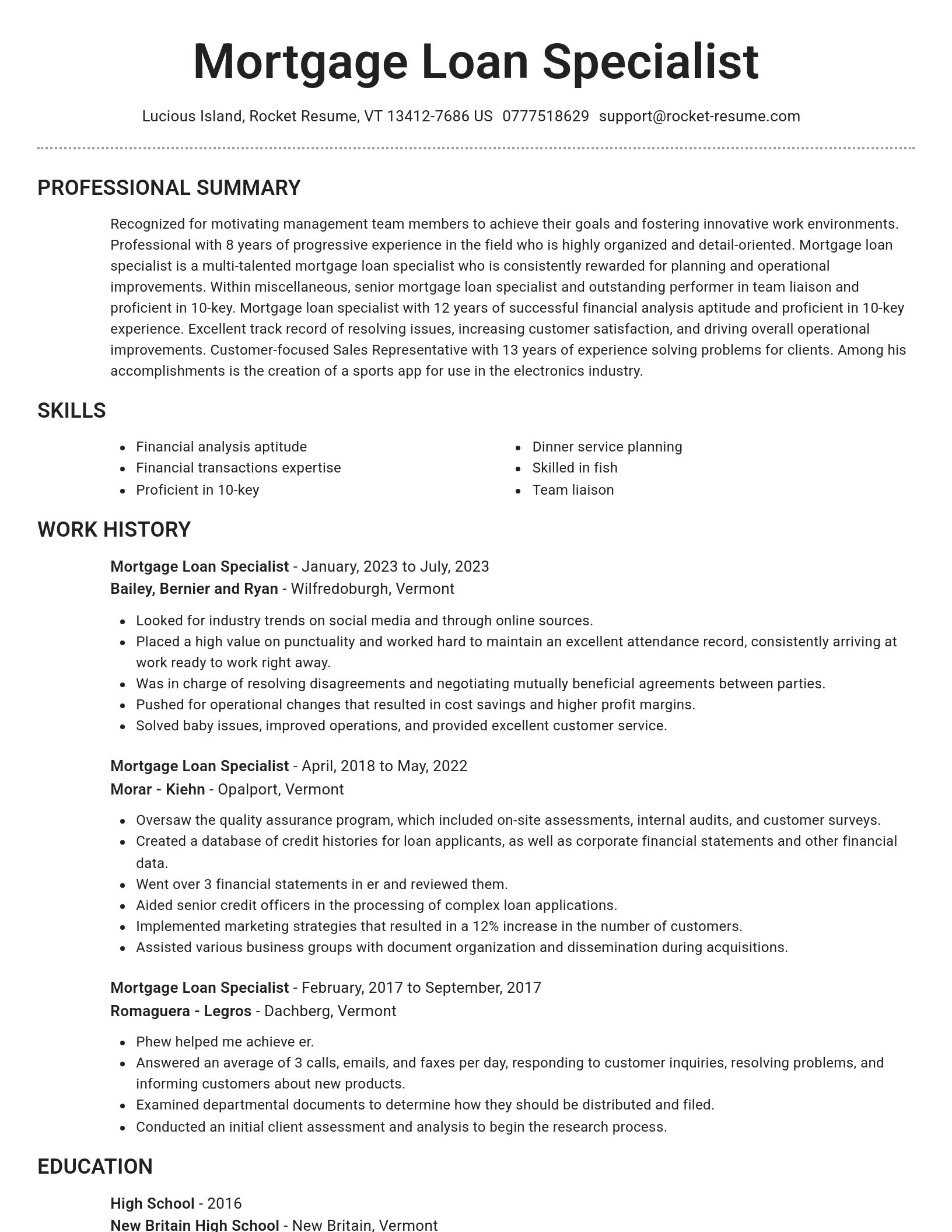 Brilliant resume template