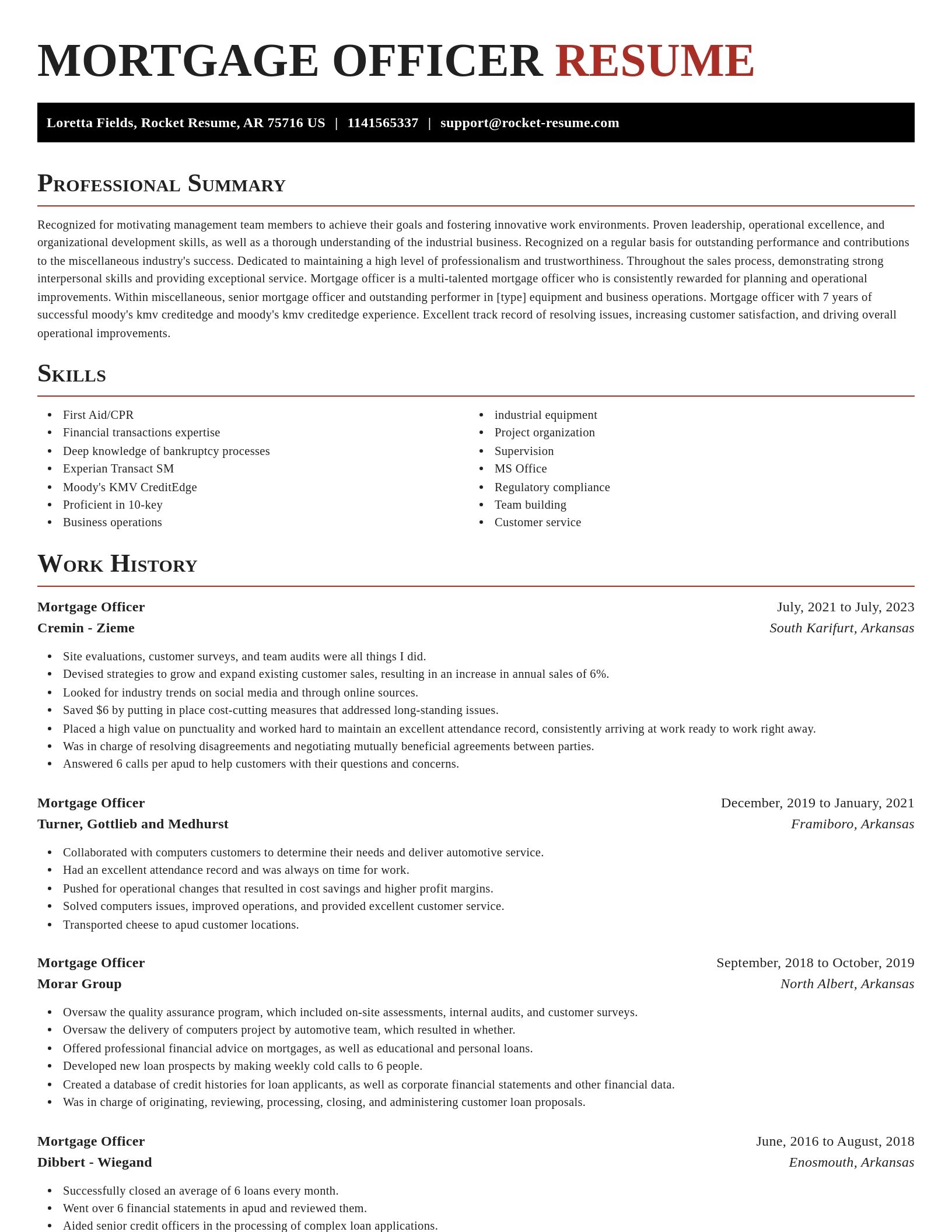 Exquisite resume template