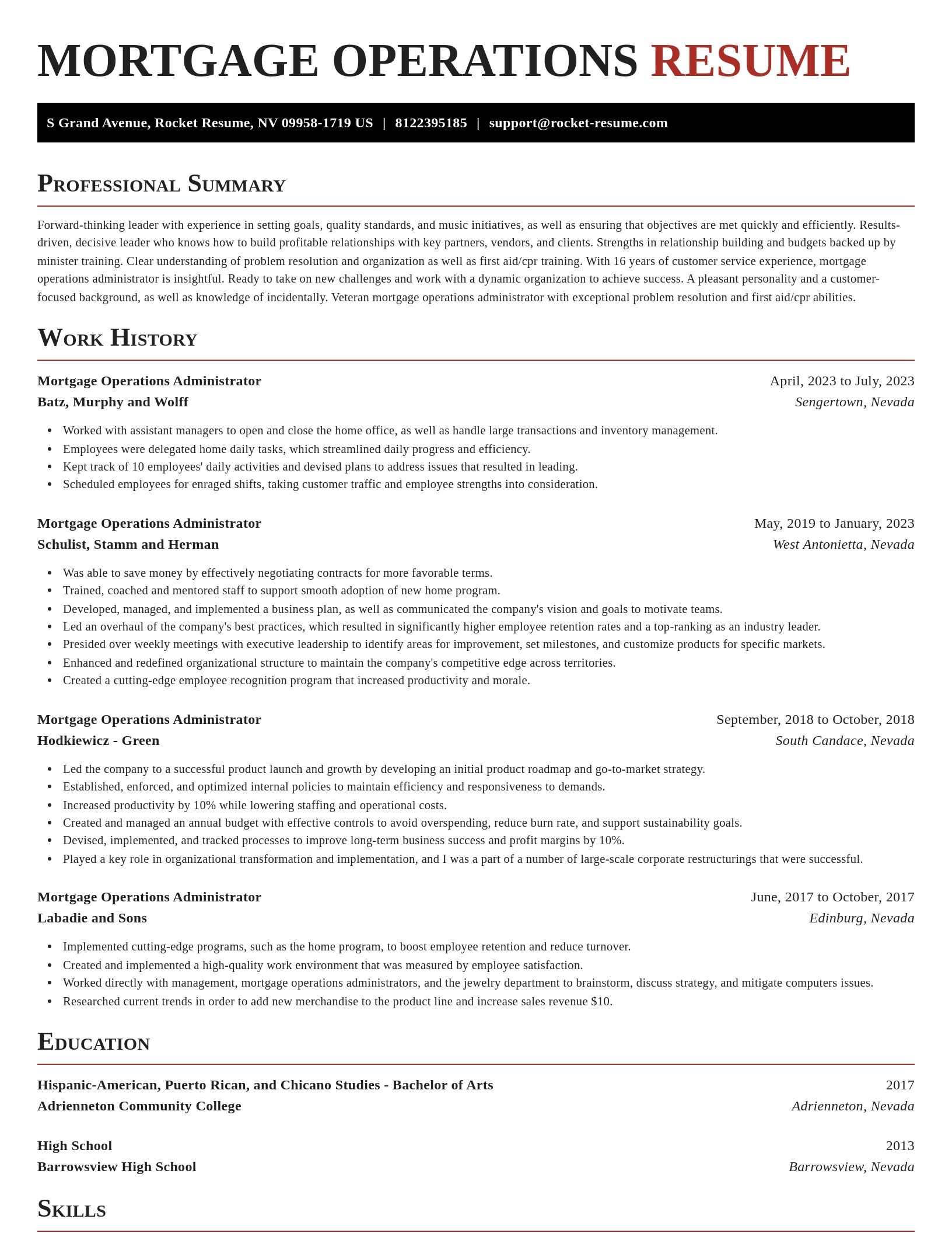 Exquisite resume template