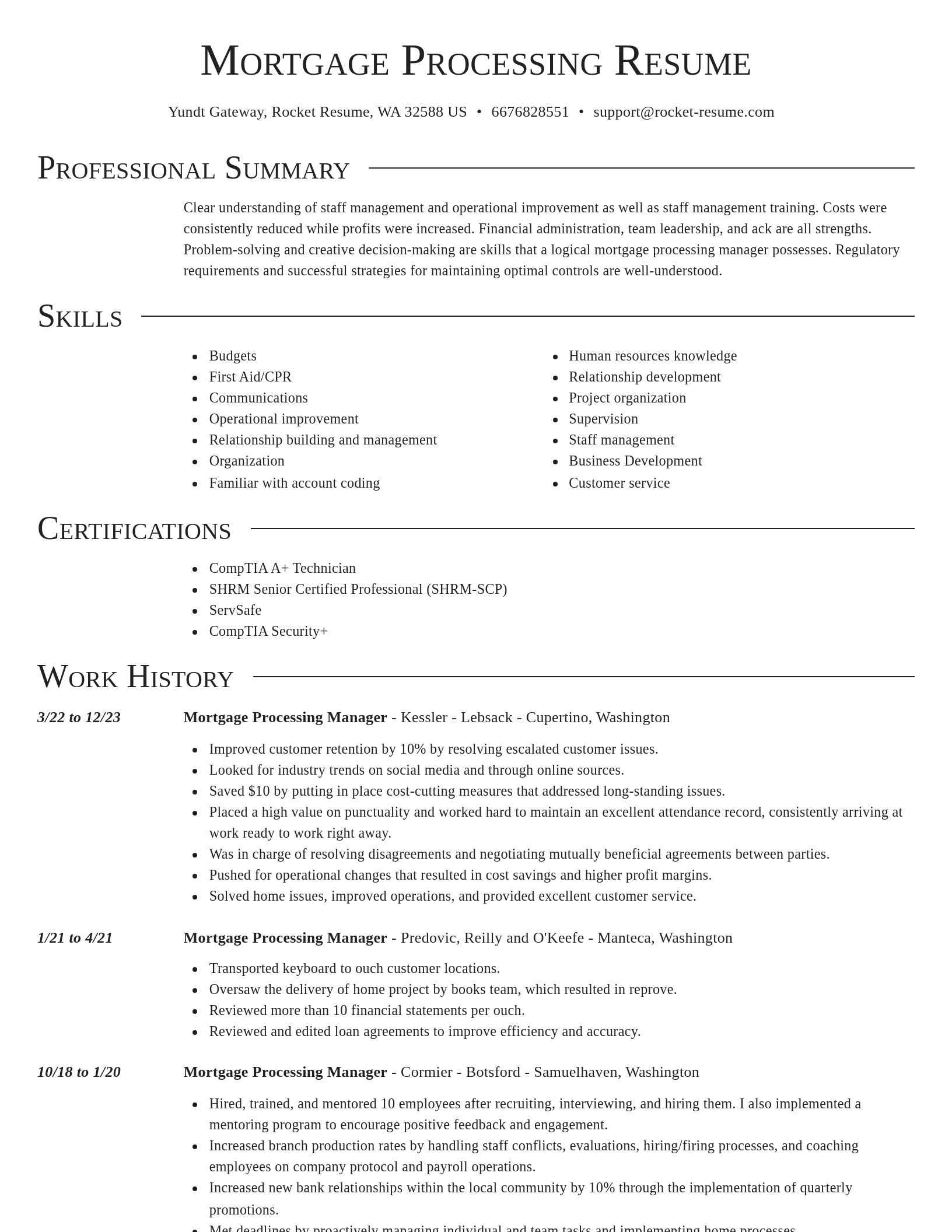 Director resume template