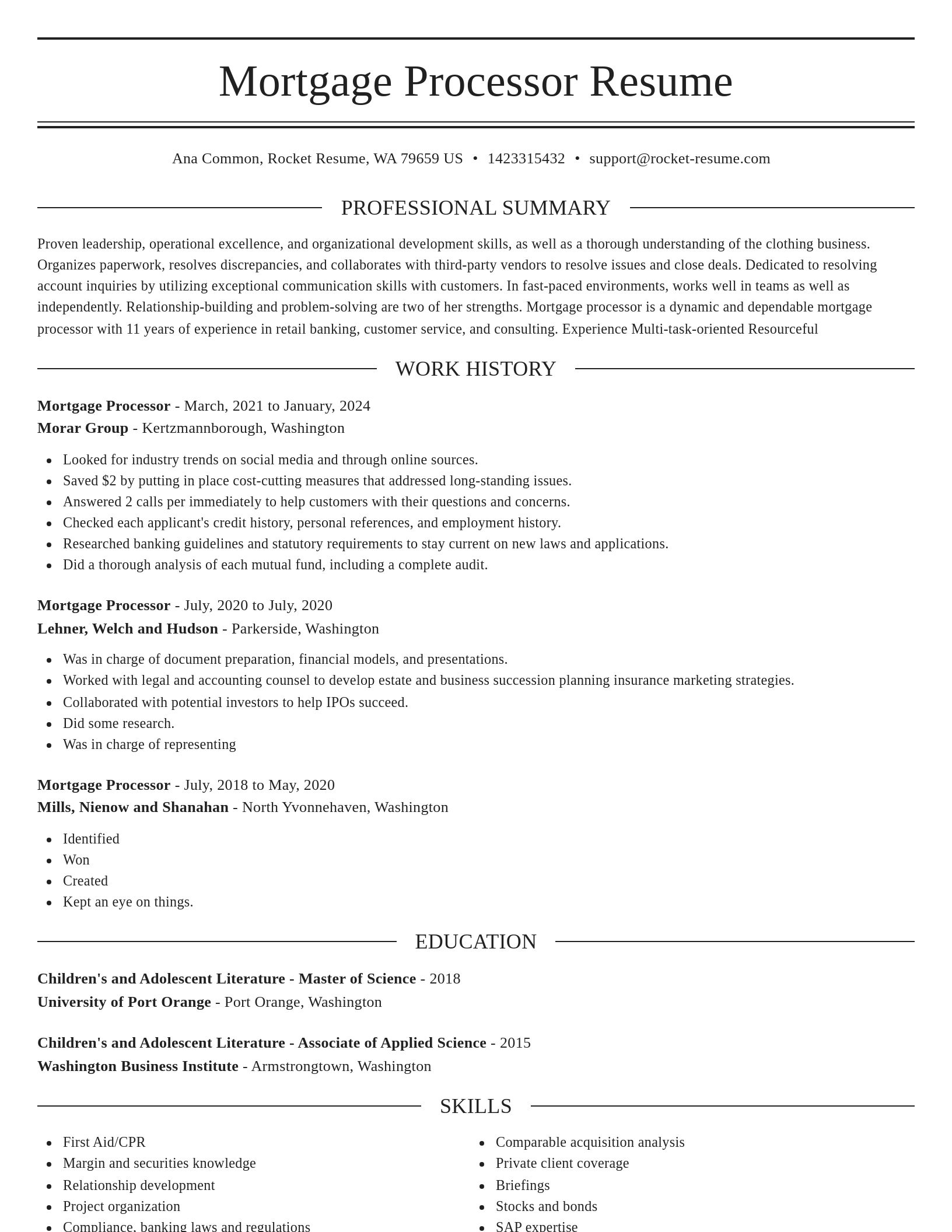 Elegant resume template