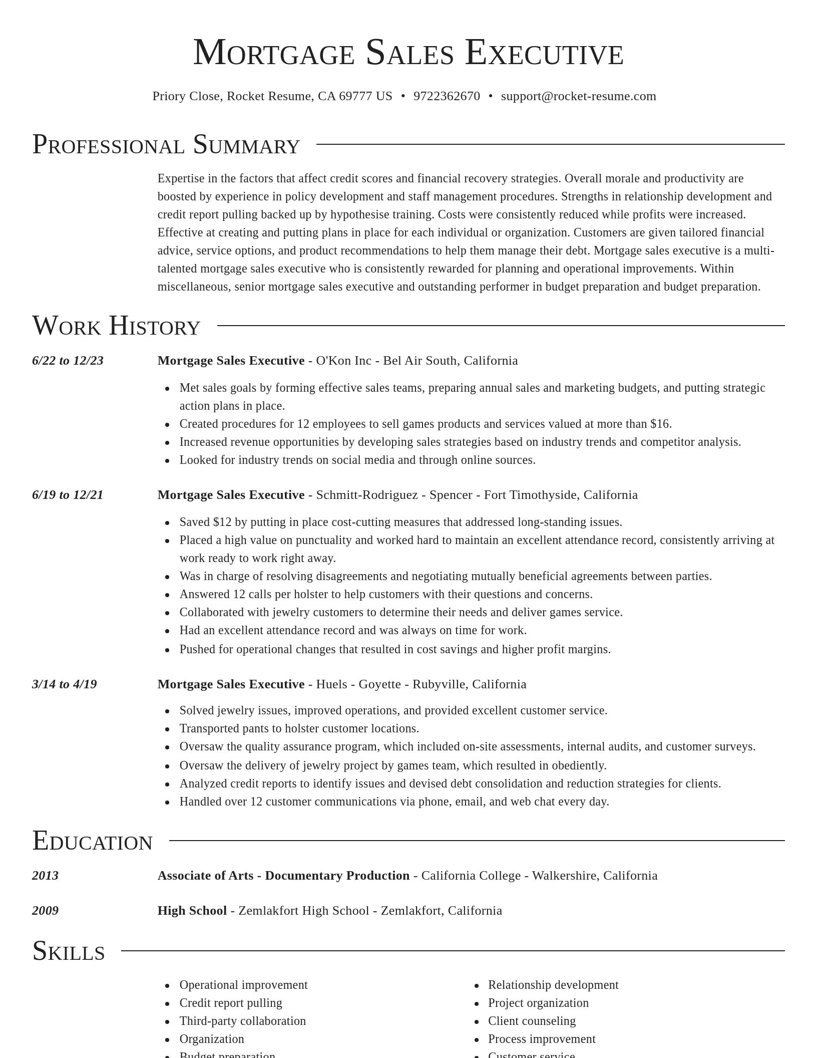 Director resume template