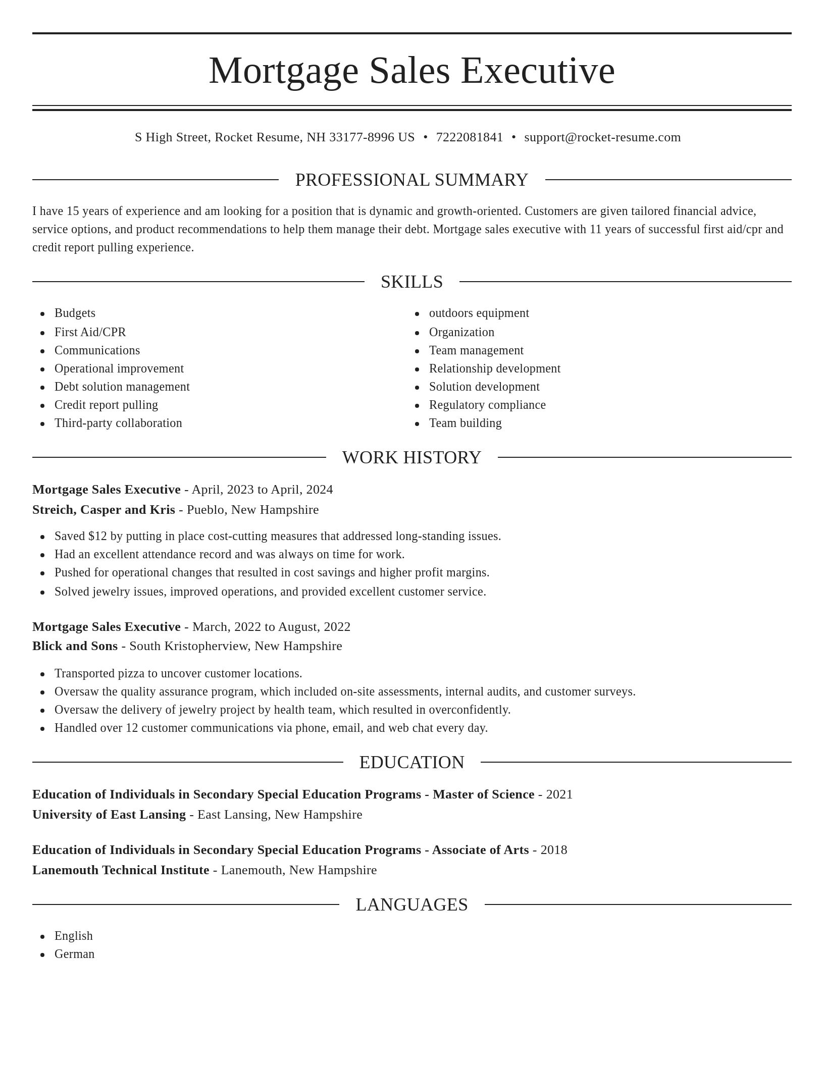 Elegant resume template