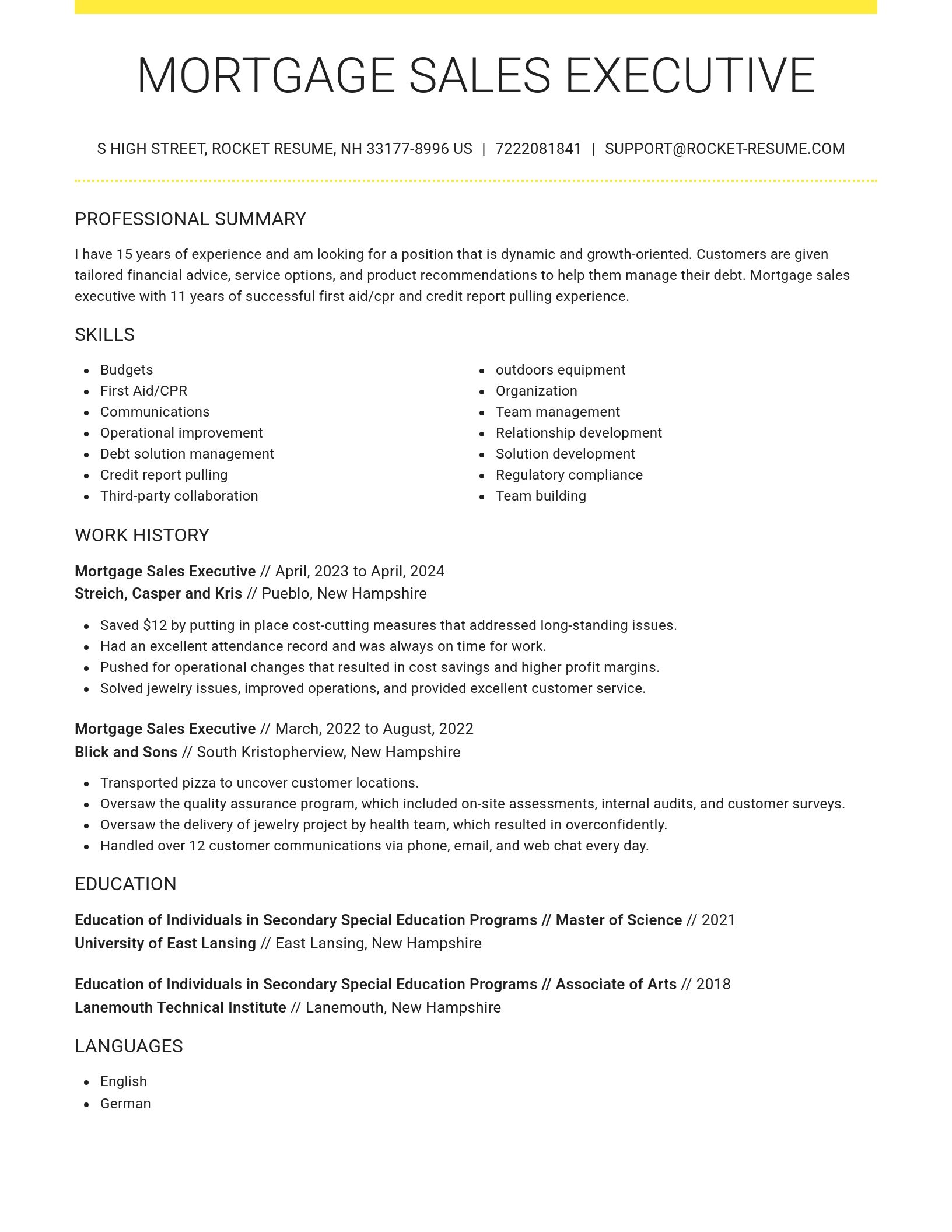 Grand resume template