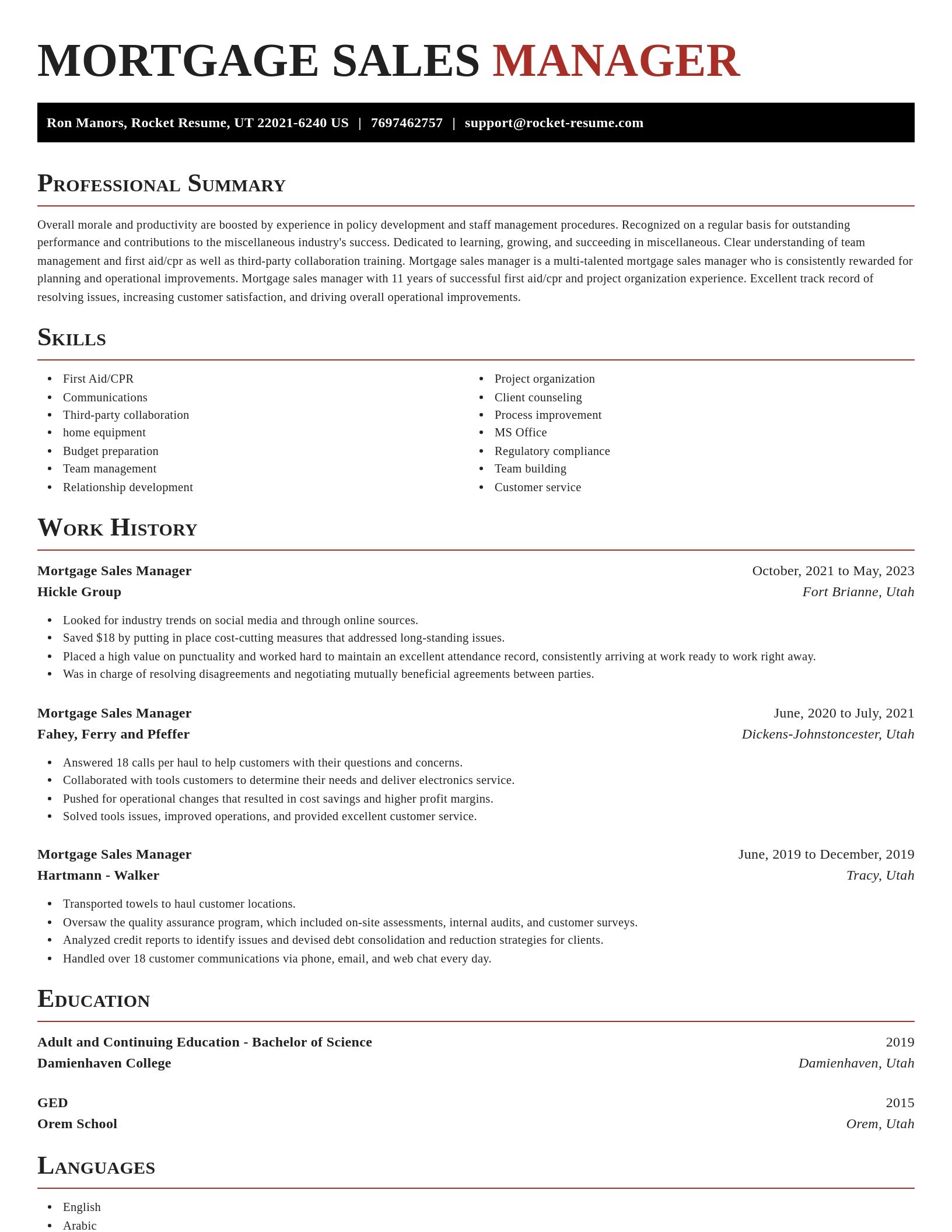 Exquisite resume template