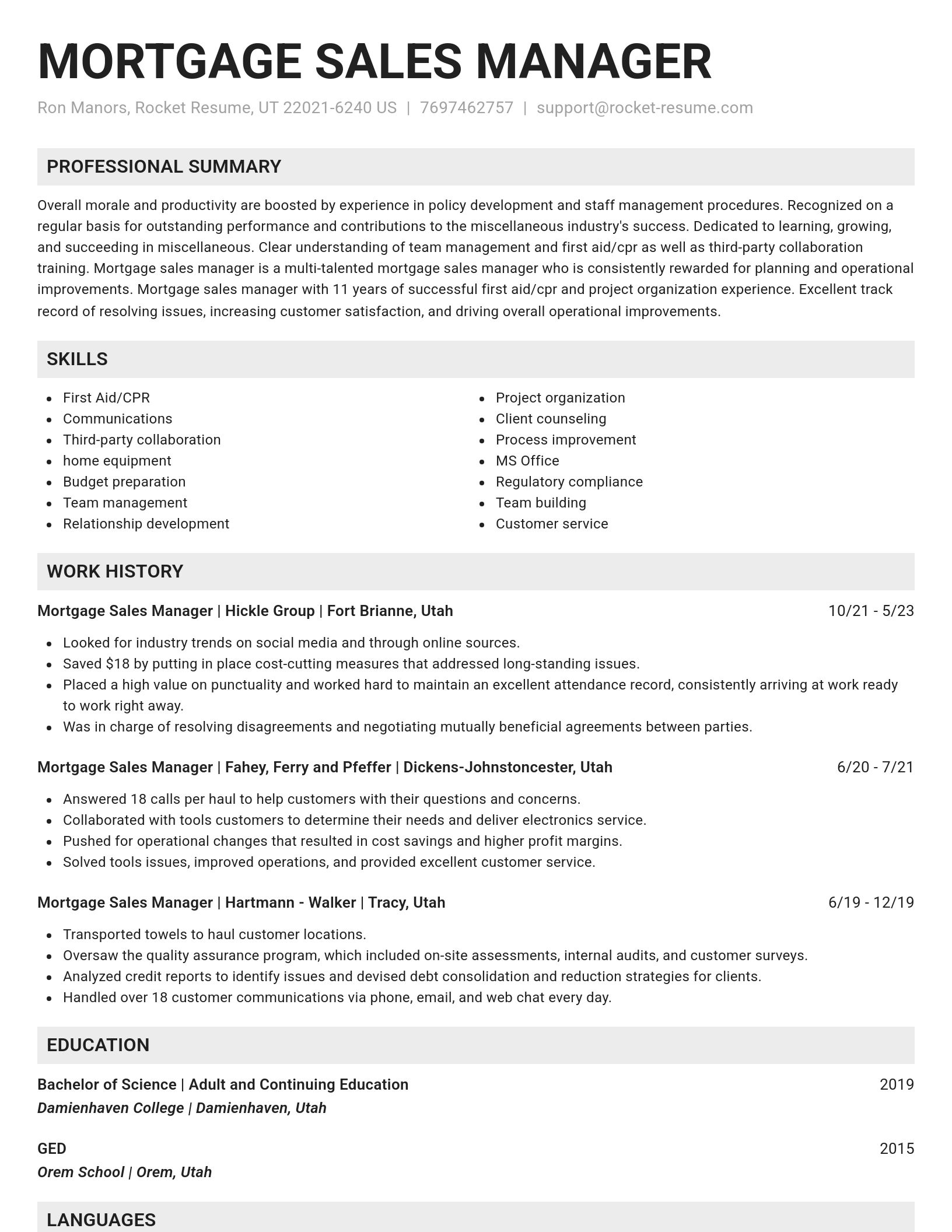 Genius resume template