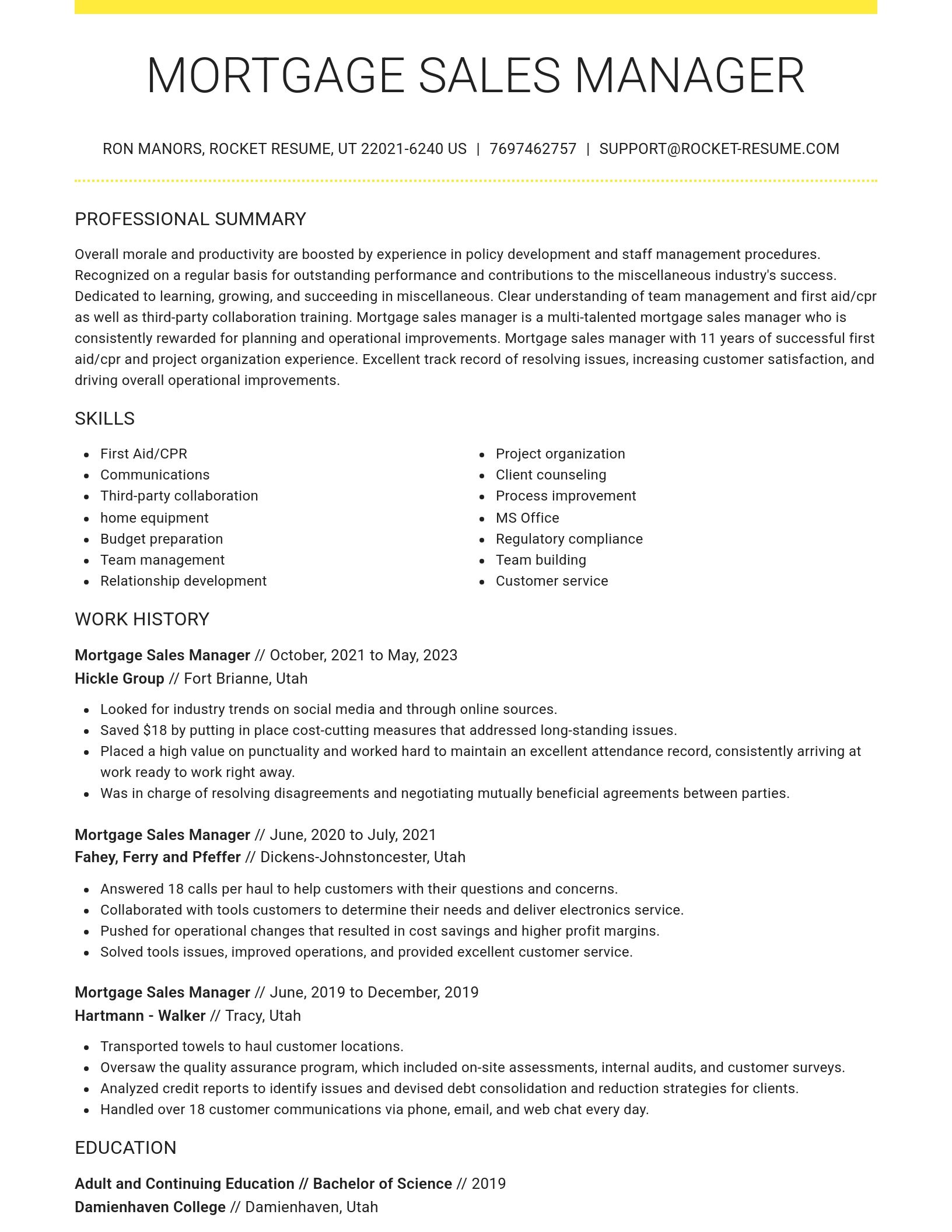 Grand resume template