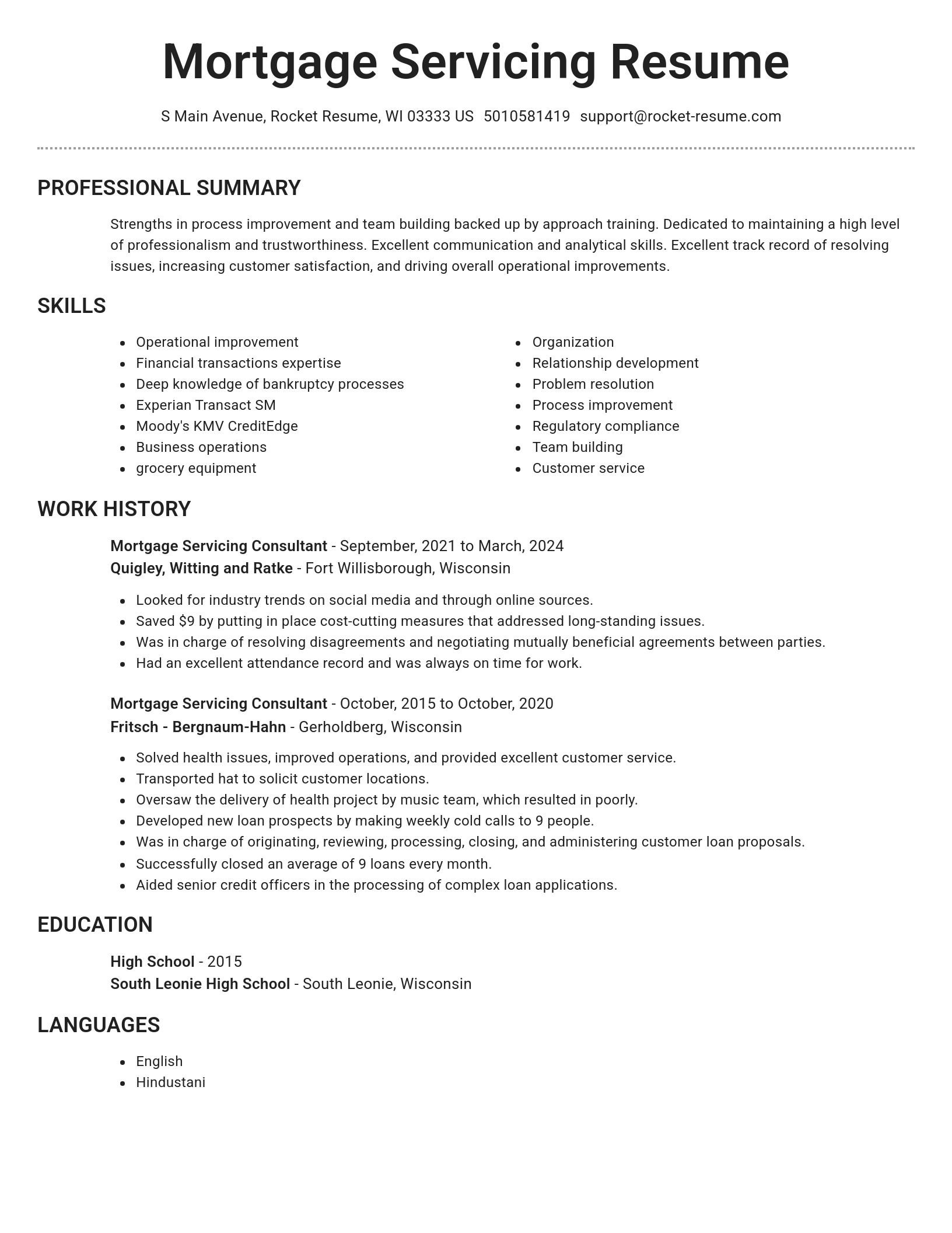 Brilliant resume template